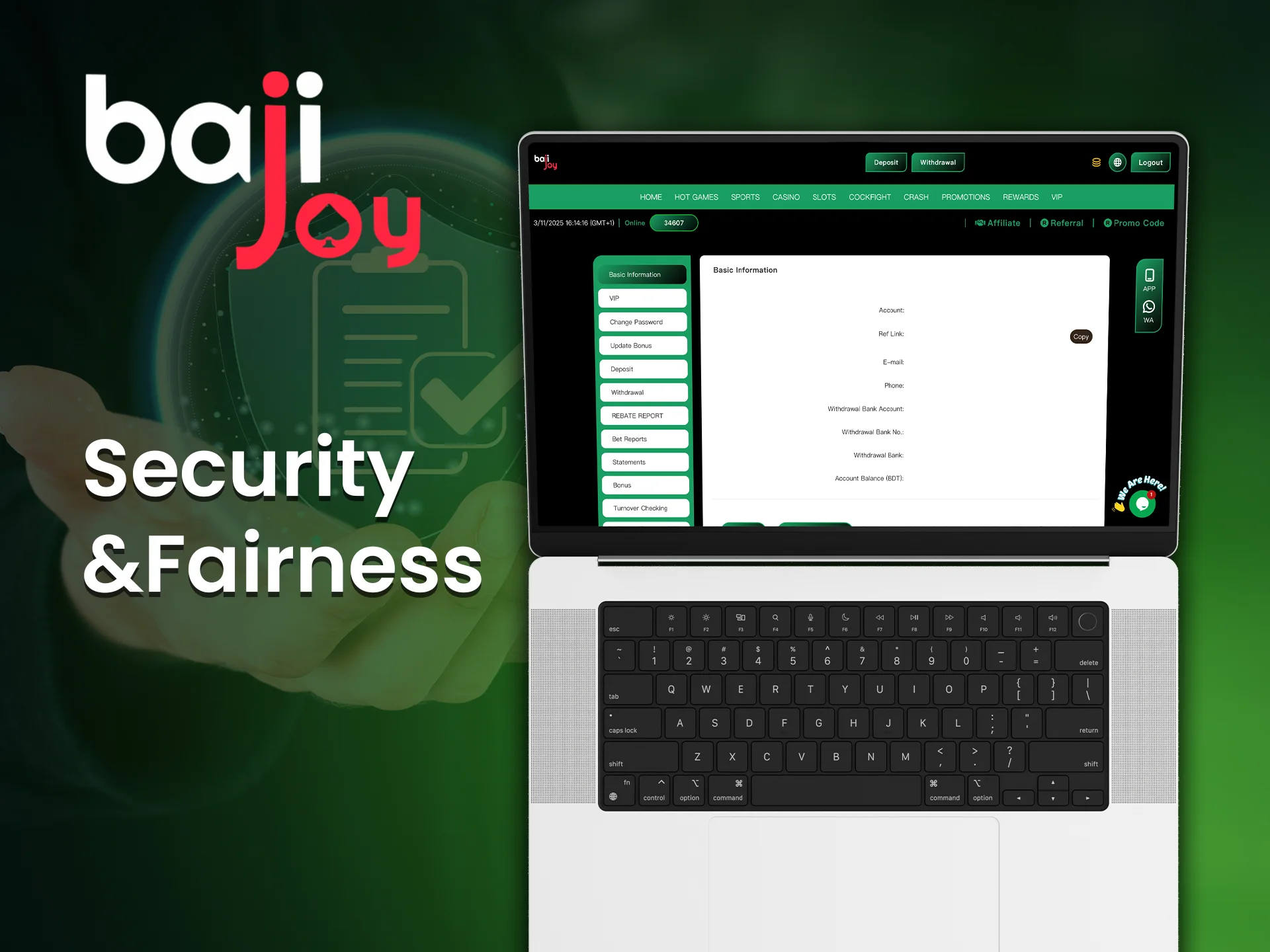 Enjoy fair play and secure gaming with Bajijoy casino security and fairness.