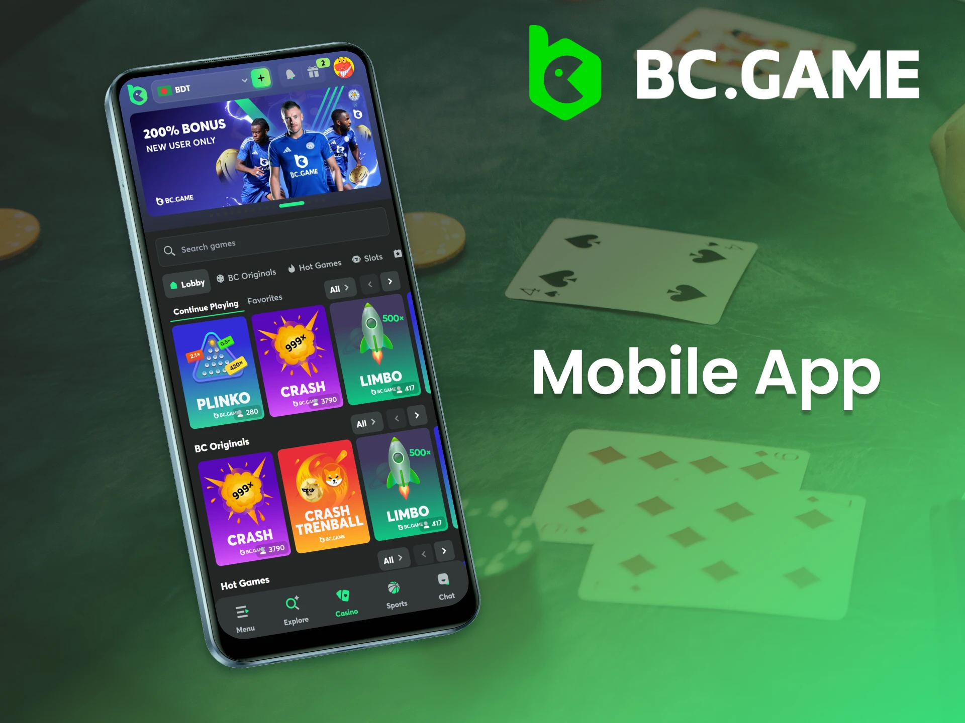 The BC Game mobile app brings the excitement of casino gaming right to your fingertips.