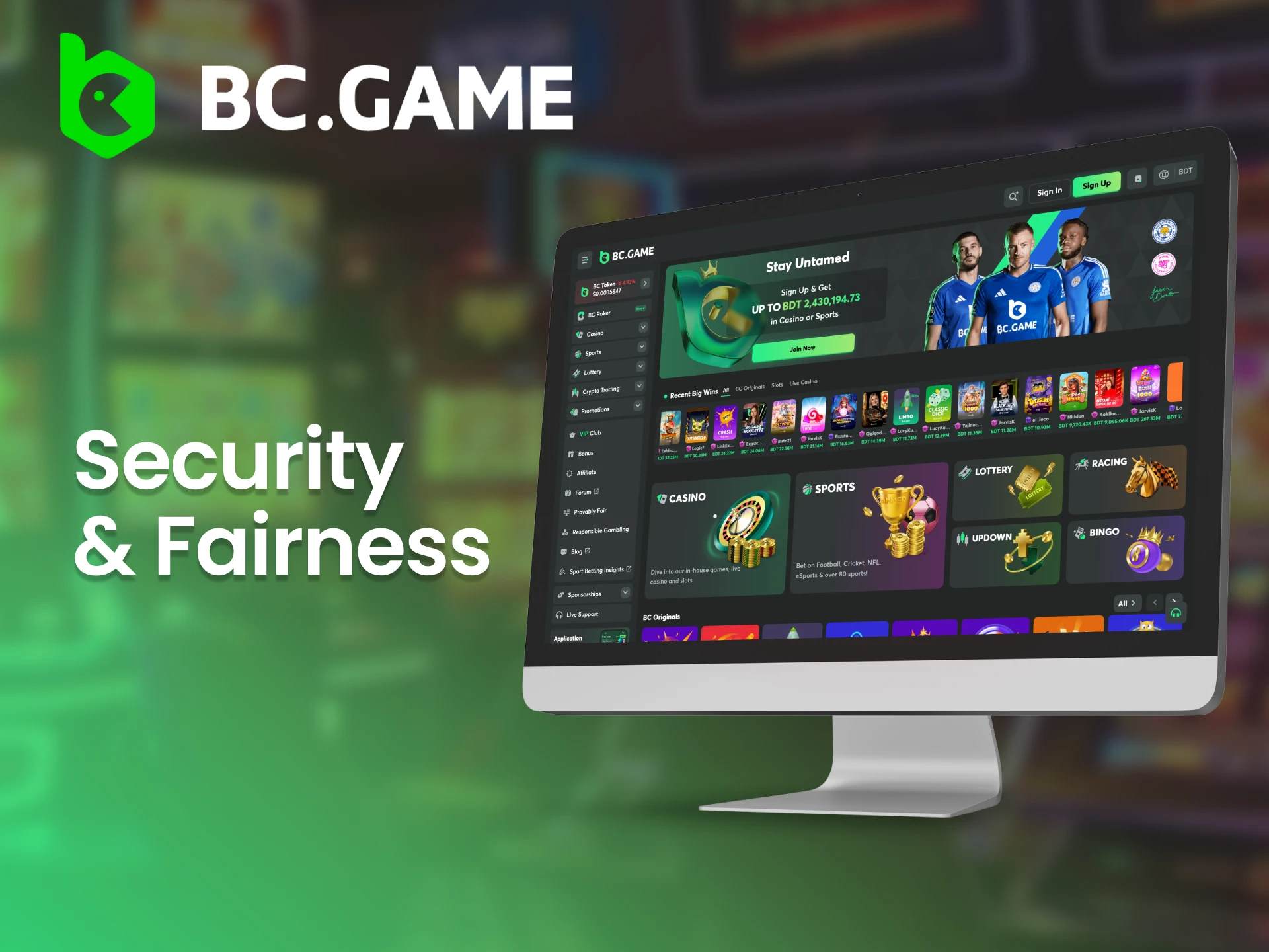 Play confidently at BC Game with its unmatched security standards.