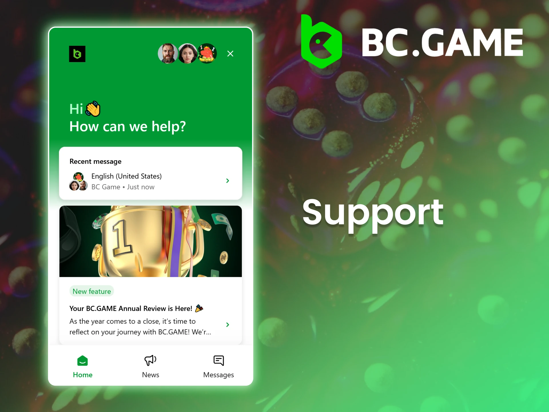Count on BC Game customer support team for quick and reliable assistance.