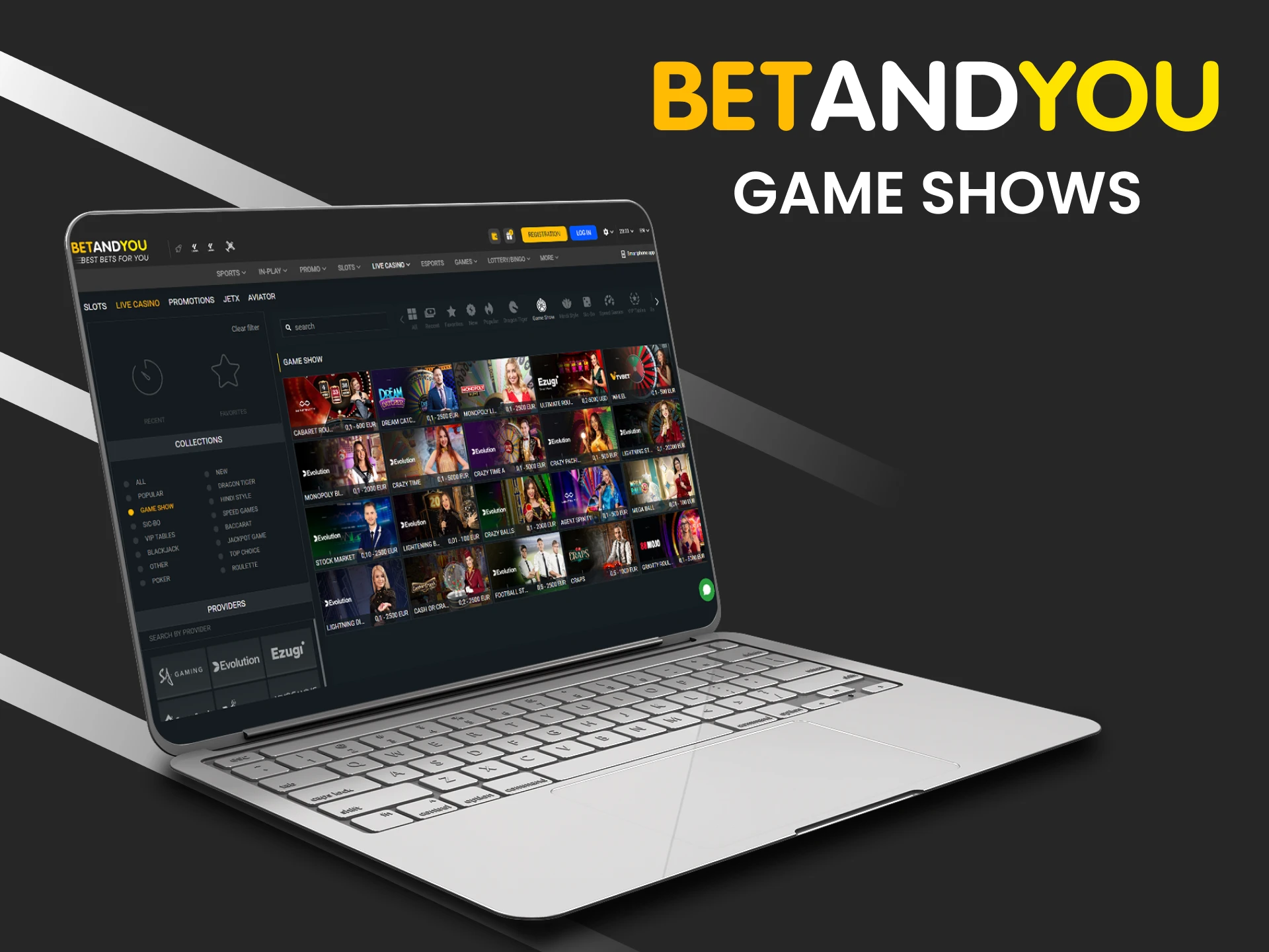 Experience Betandyou game shows and try your luck.