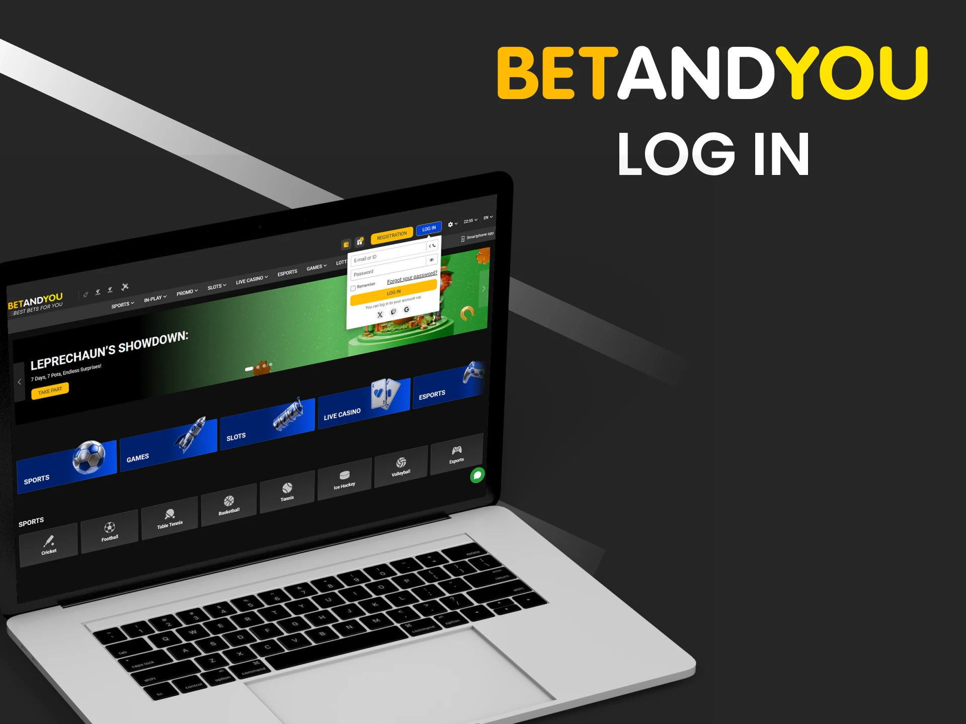Log in and make your first deposit Betandyou to win big.
