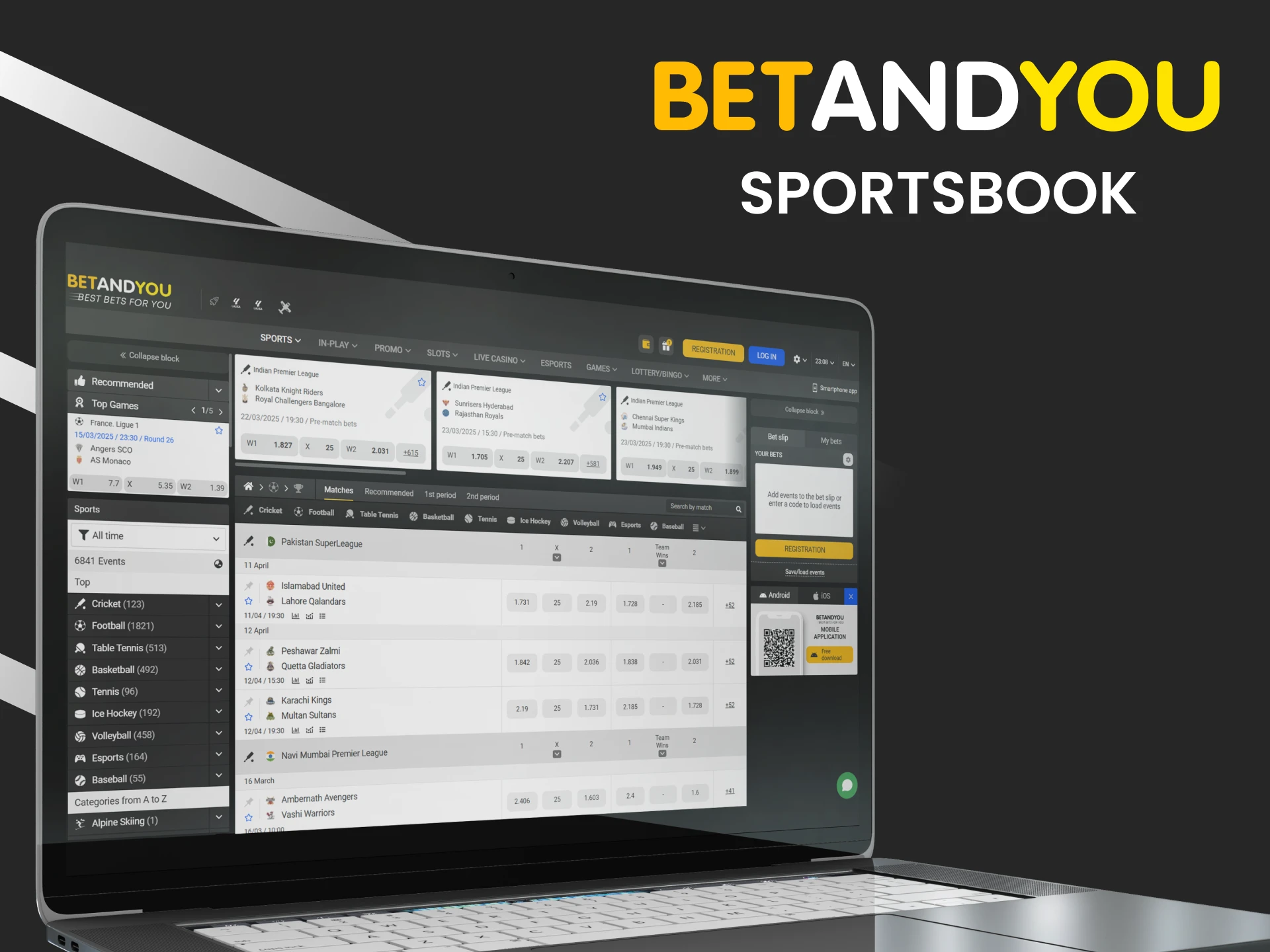 Bet on your favorite sports at Betandyou sportsbook.