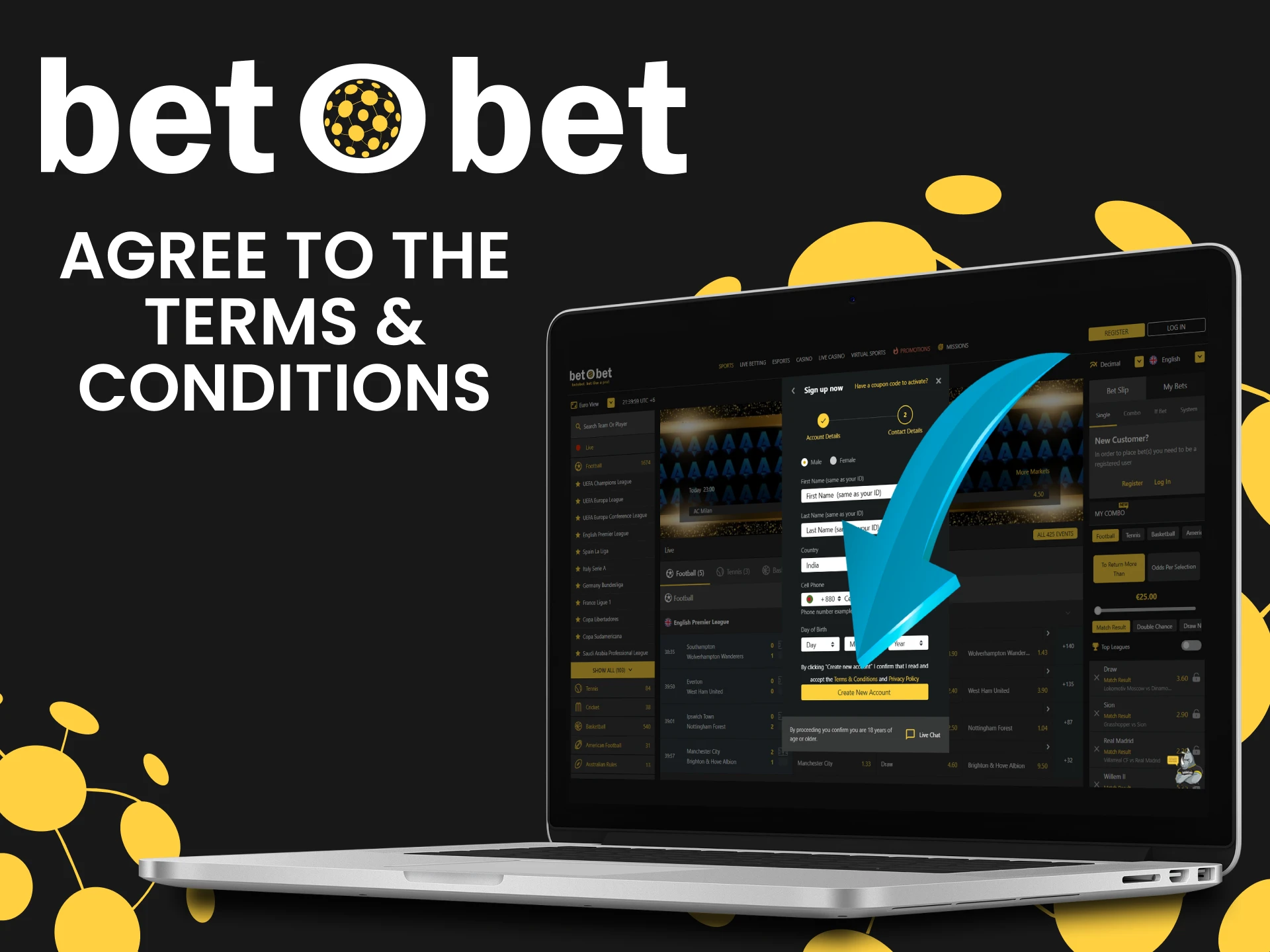 Agree to Betobet terms and conditions and start playing.