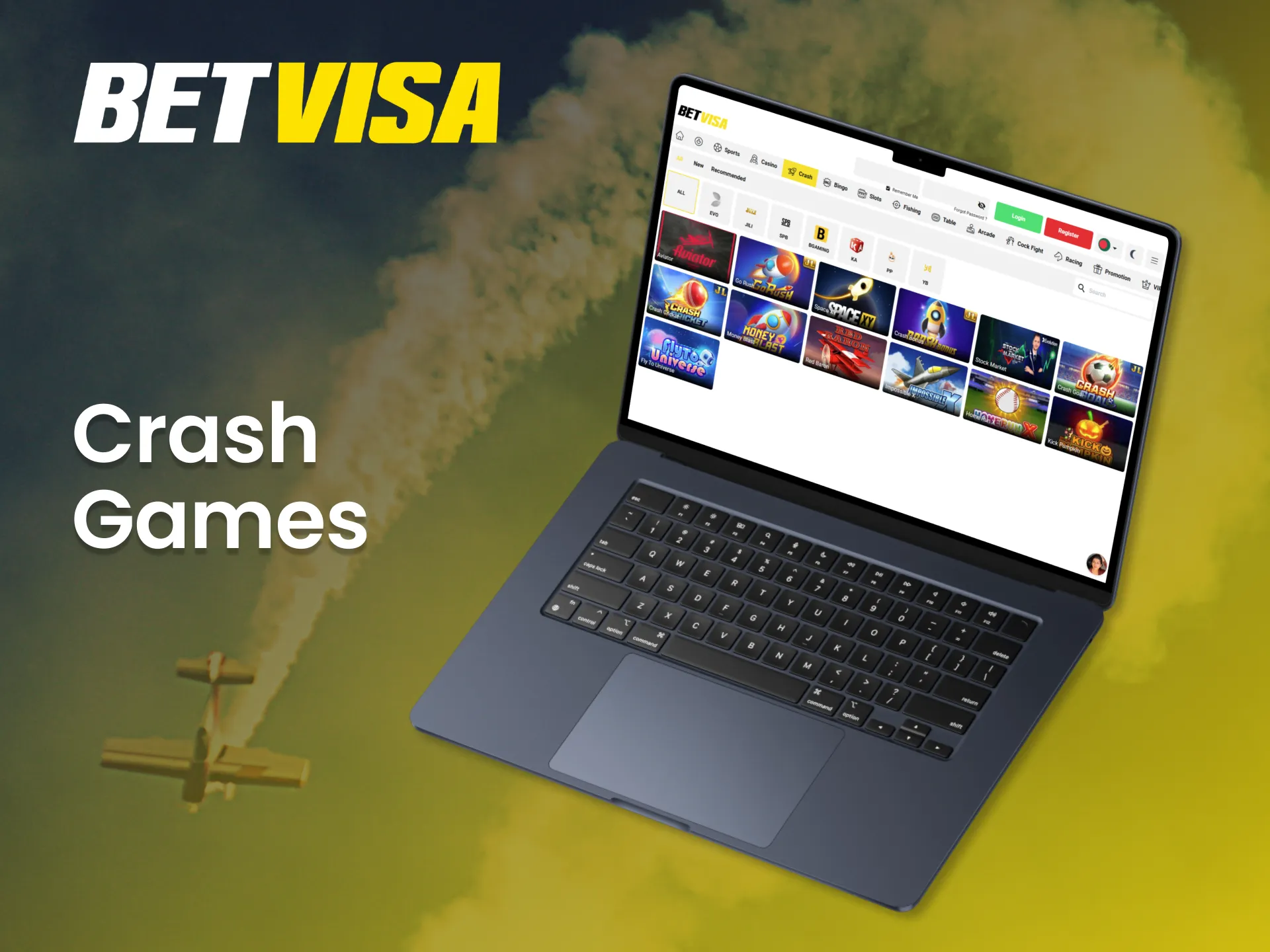 Enjoy playing crash games at Betvisa Casino.