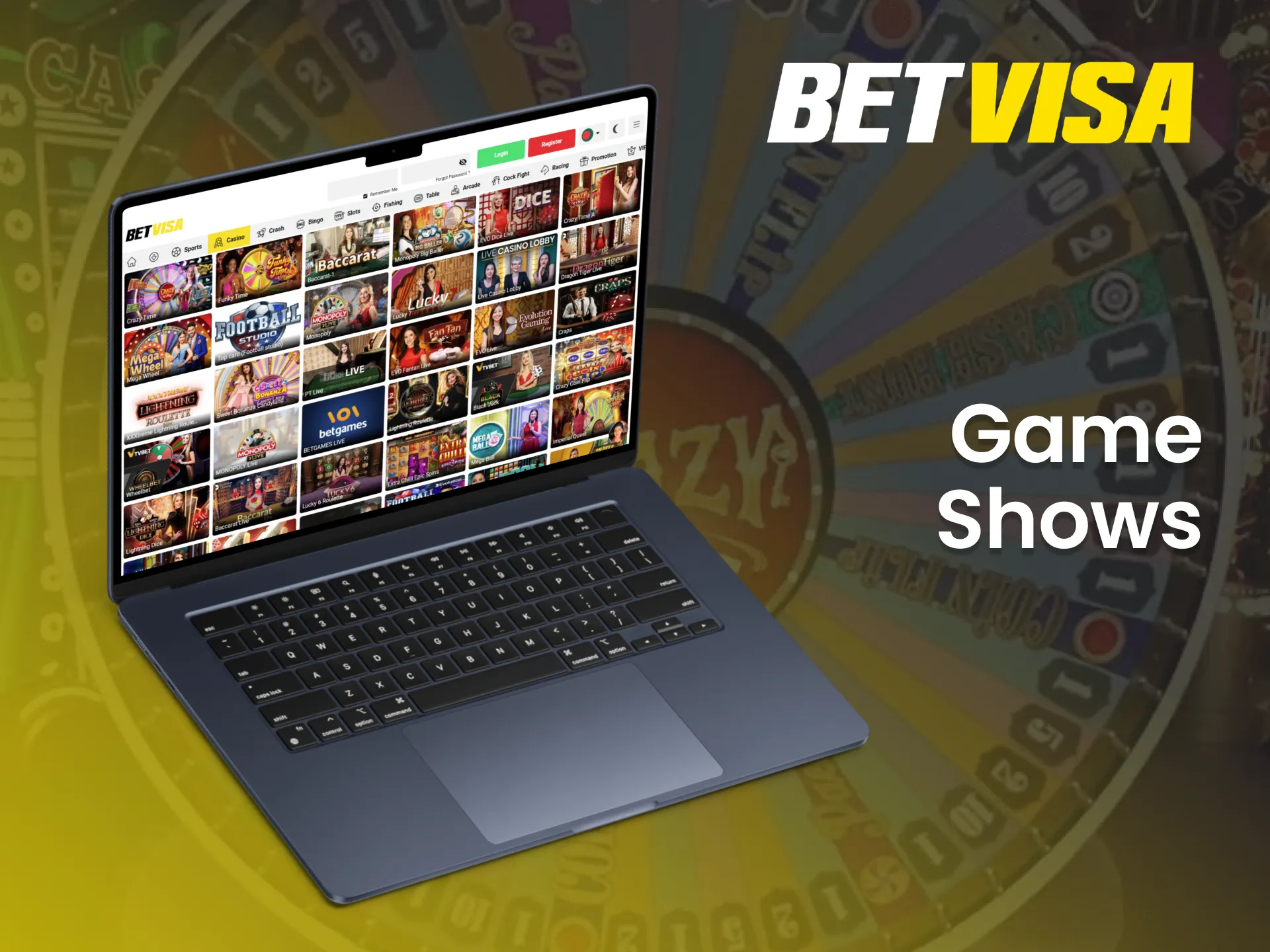 Betvisa Casino offers a wide variety of game shows.
