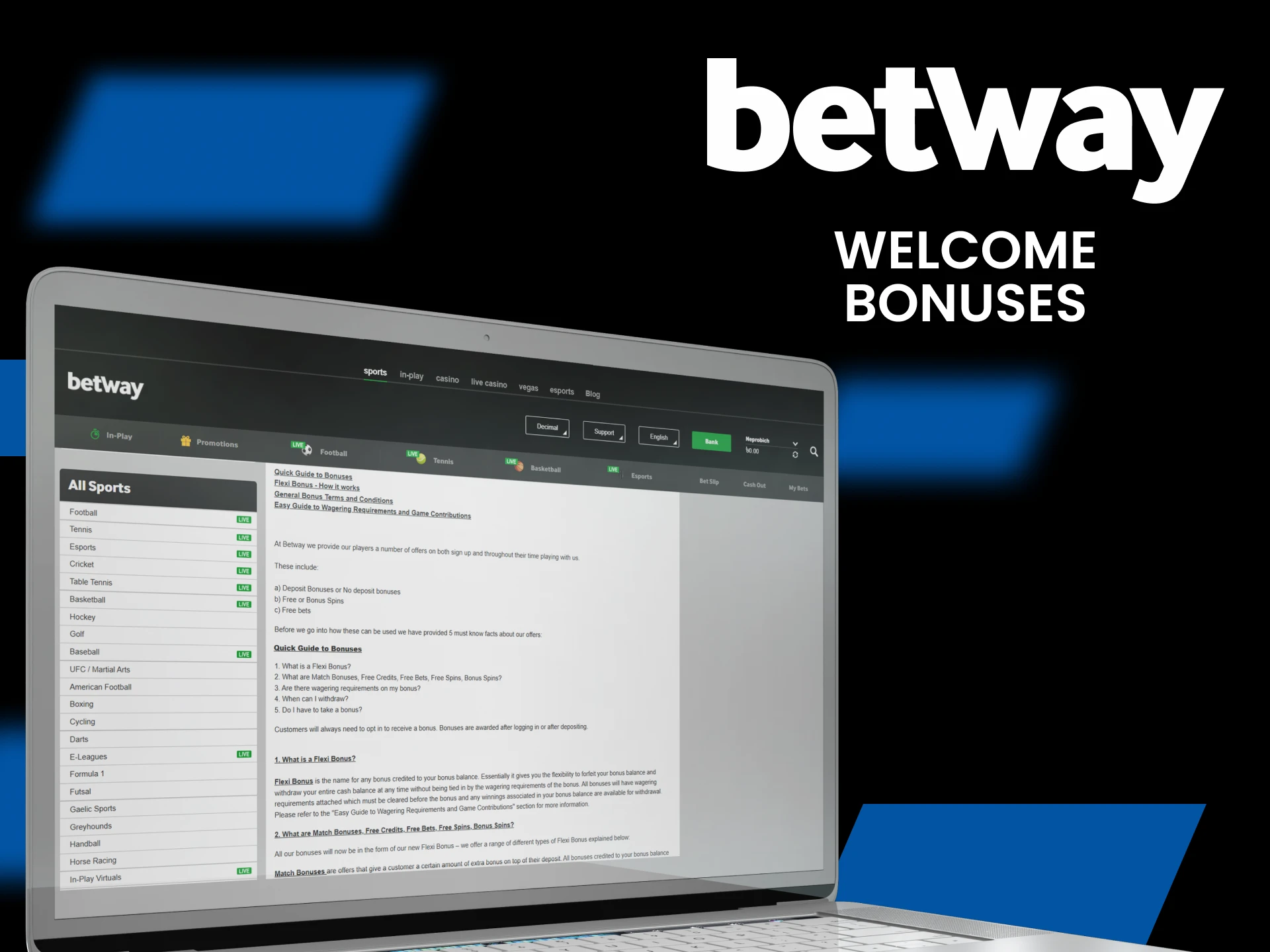 Grab Betway casino welcome bonuses and boost your winning chances.