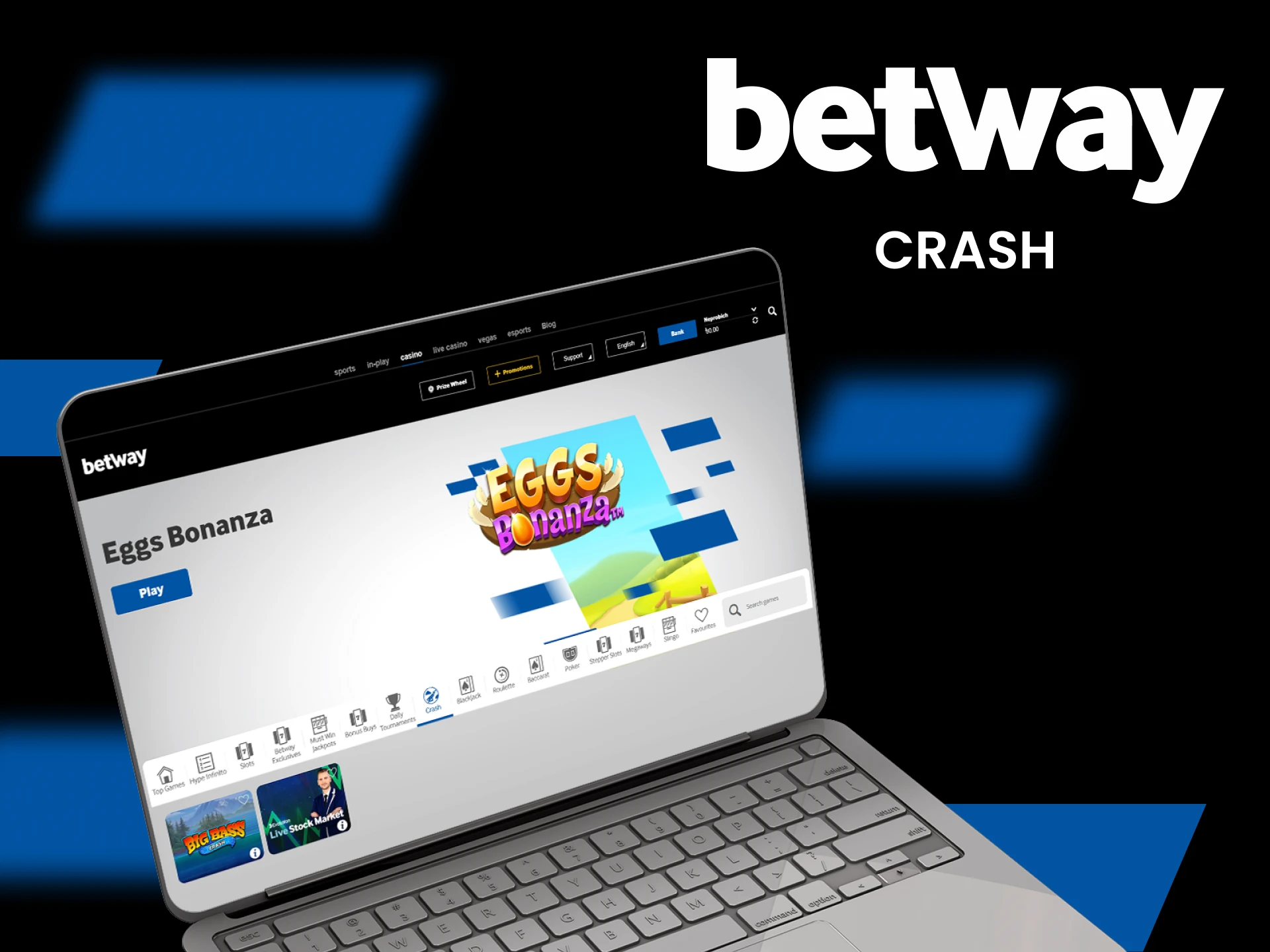 Try your luck with Betway crash games and win big.