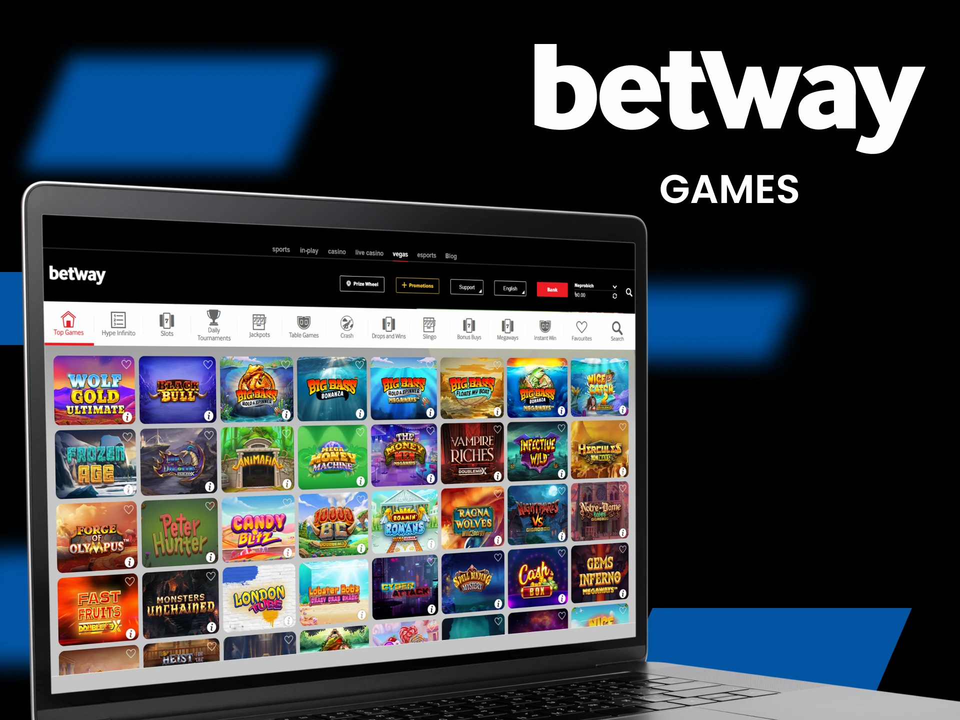 Experience exciting game shows at Betway casino.