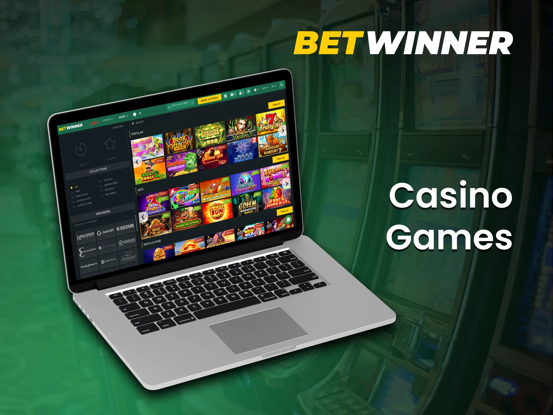 Explore Betwinner casino games and enjoy non stop excitement.