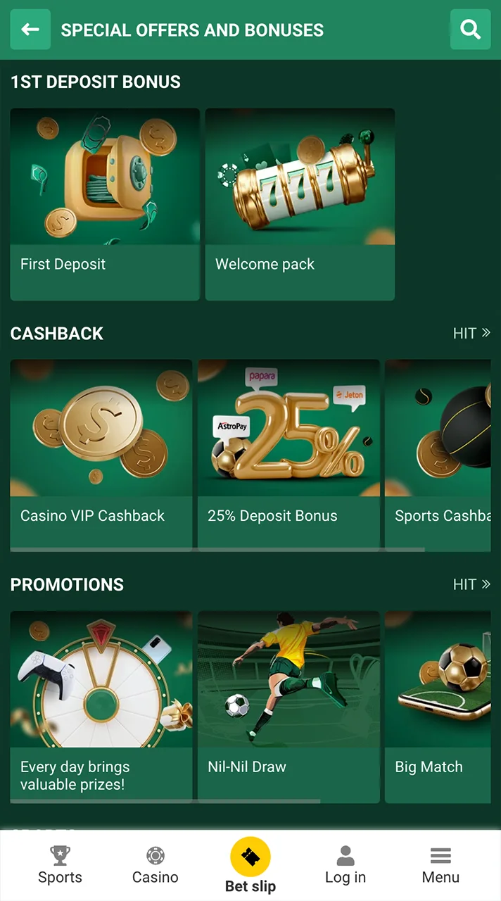 Promotional offers from Betwinner.