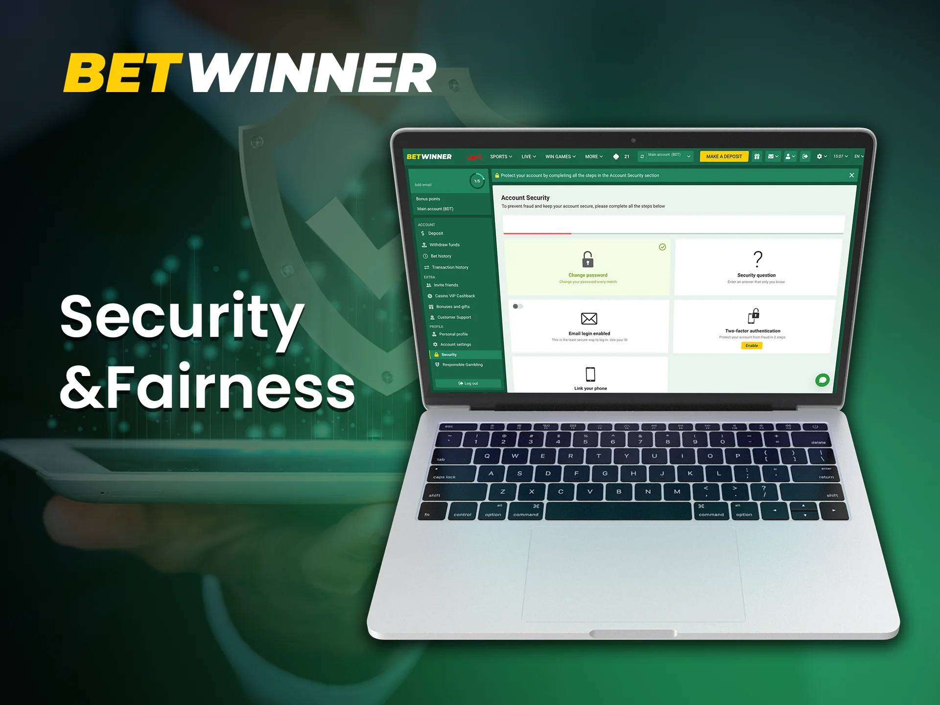 Enjoy safe and fair gaming with Betwinner casino security and fairness.