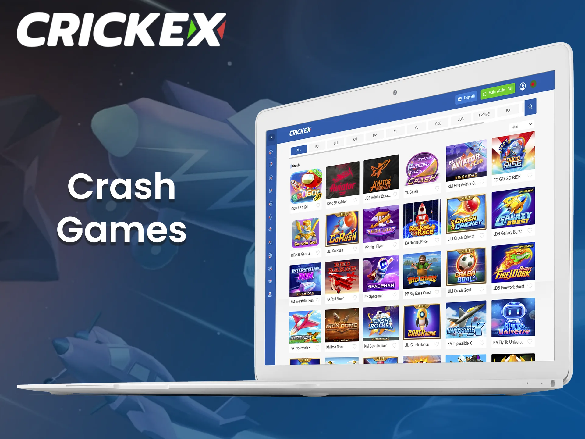 Play exciting crash games at Crickex platform.
