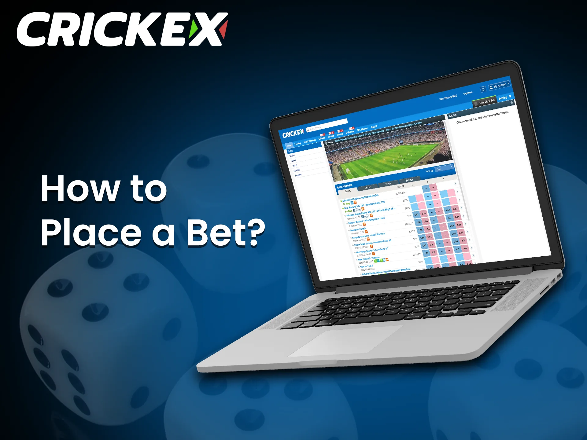 Placing a bet on Crickex is easy and convenient for all players.