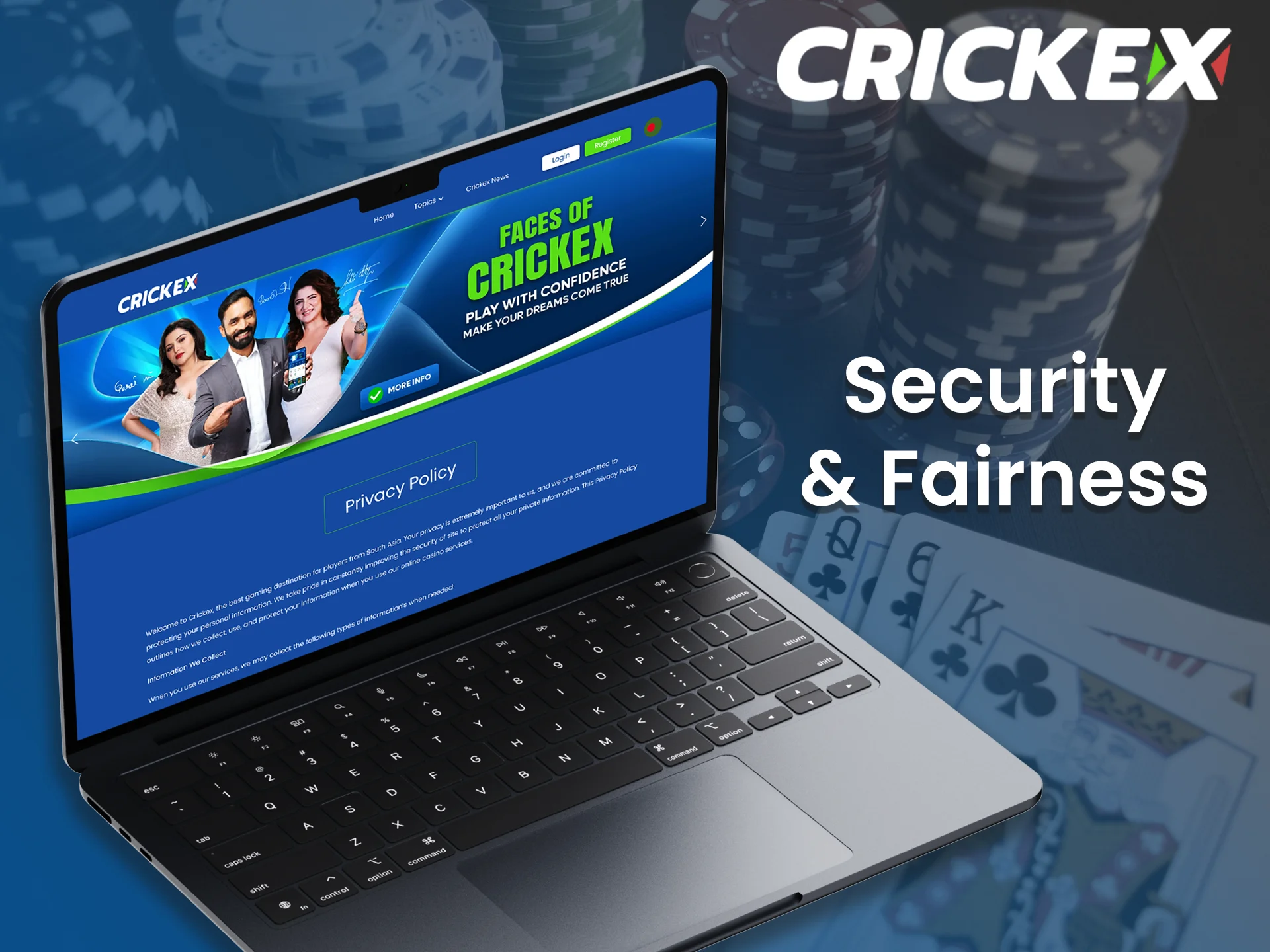 Crickex uses a new technologies to protect customer data.