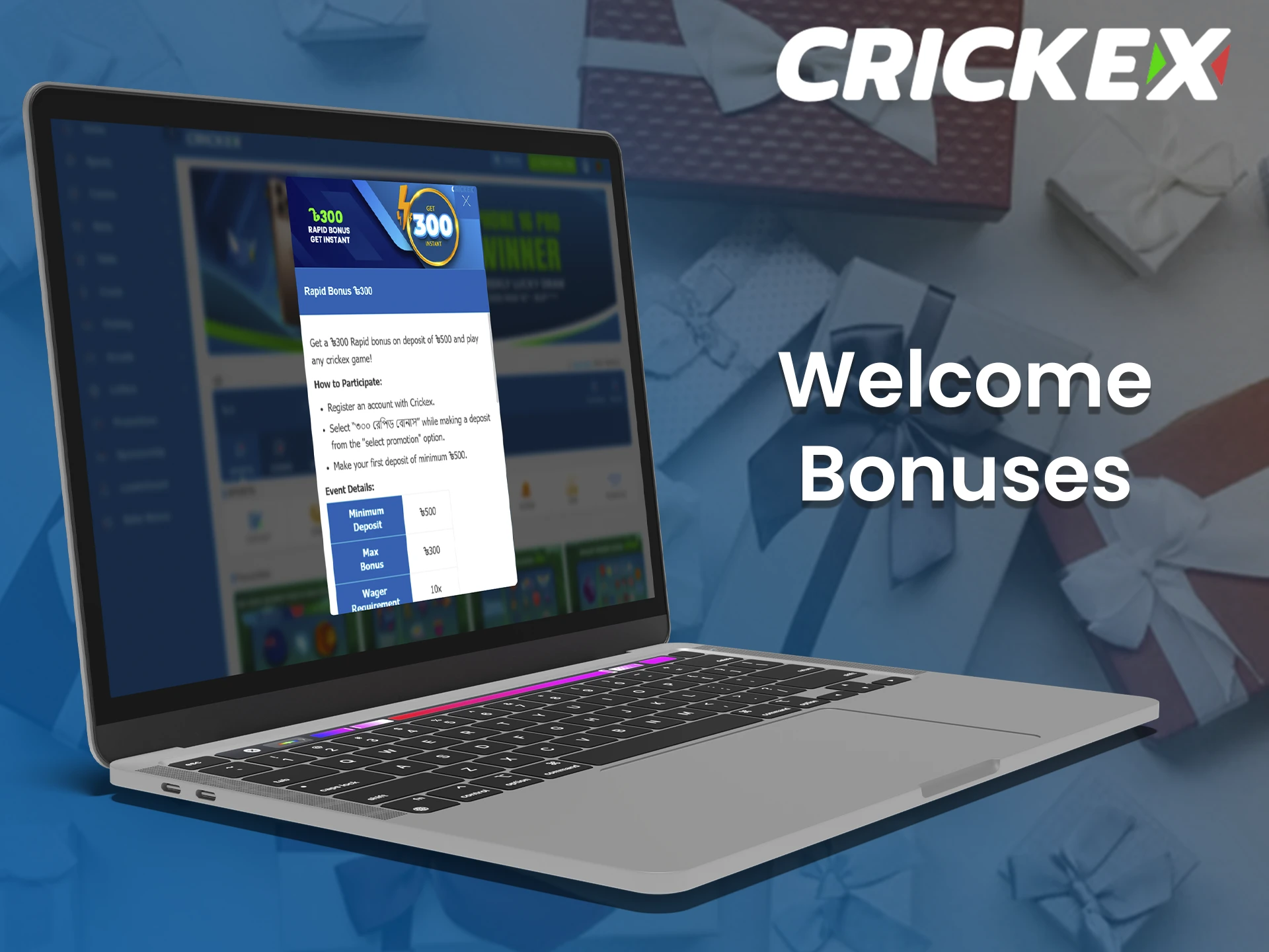 Enjoy generous welcome bonus for new players at Crickex.