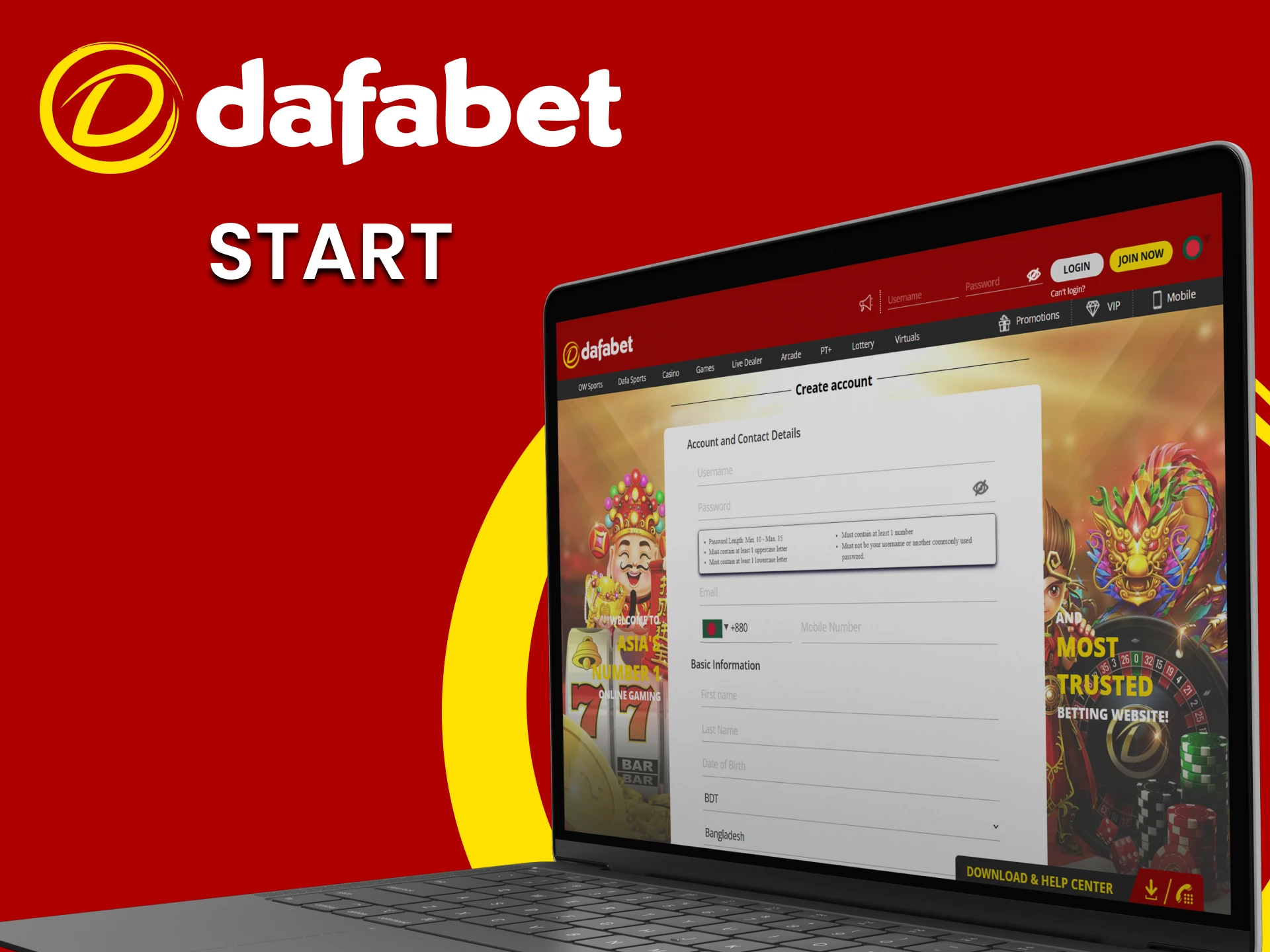 Start Dafabet registration and join the excitement.