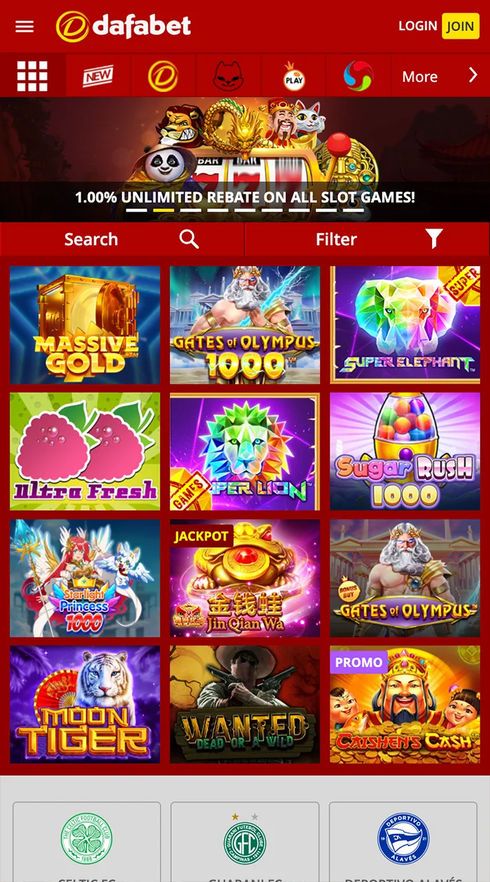 Dafabet casino page explore top games and win big.