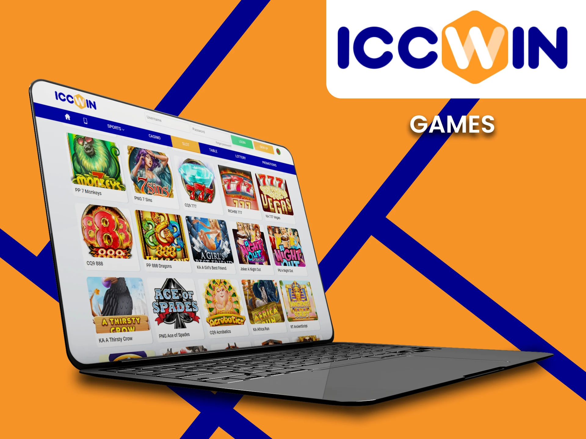 Play ICCWin casino games and win big today.