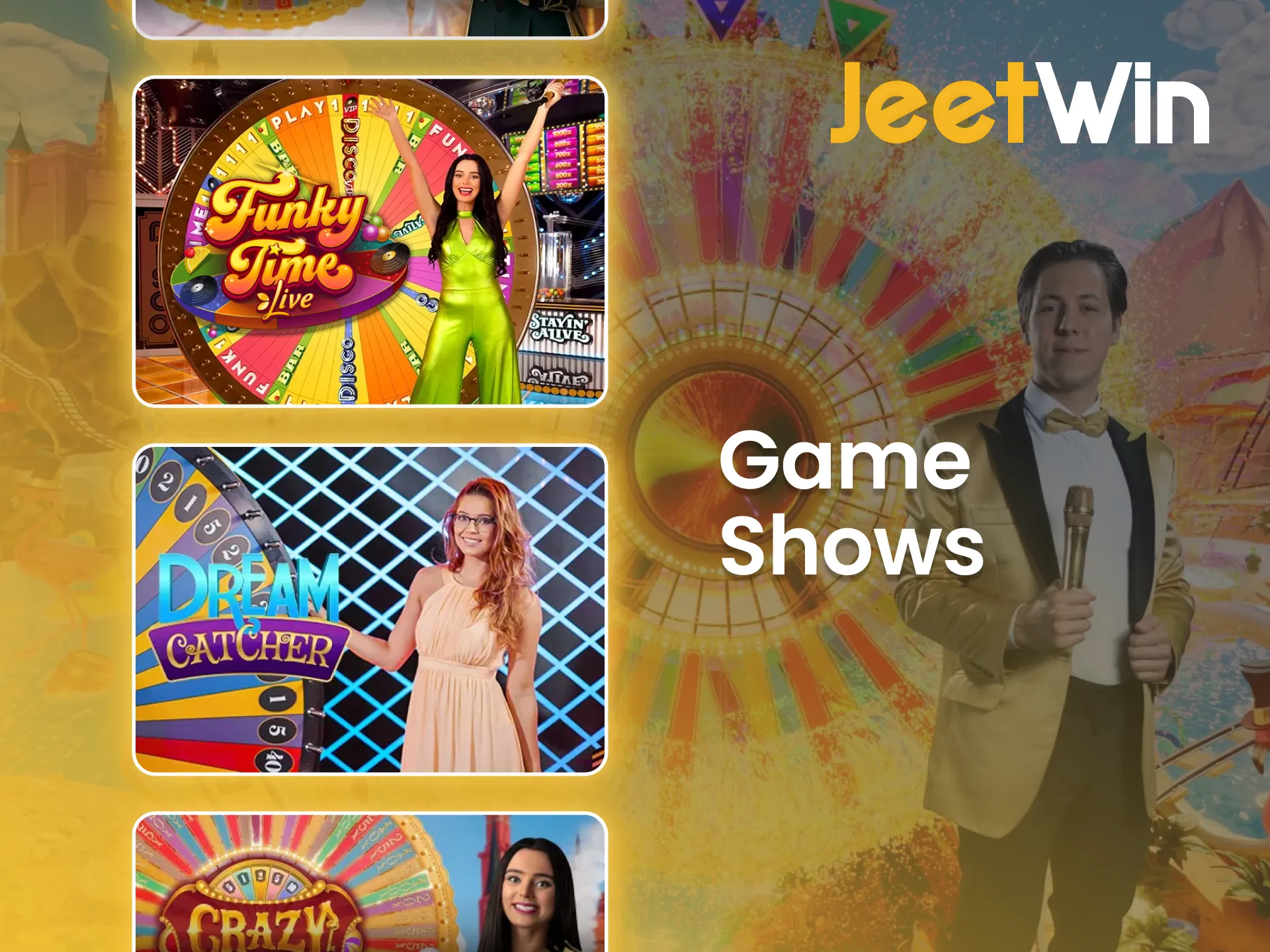 Experience the thrill of your favorite game shows with JeetWin.