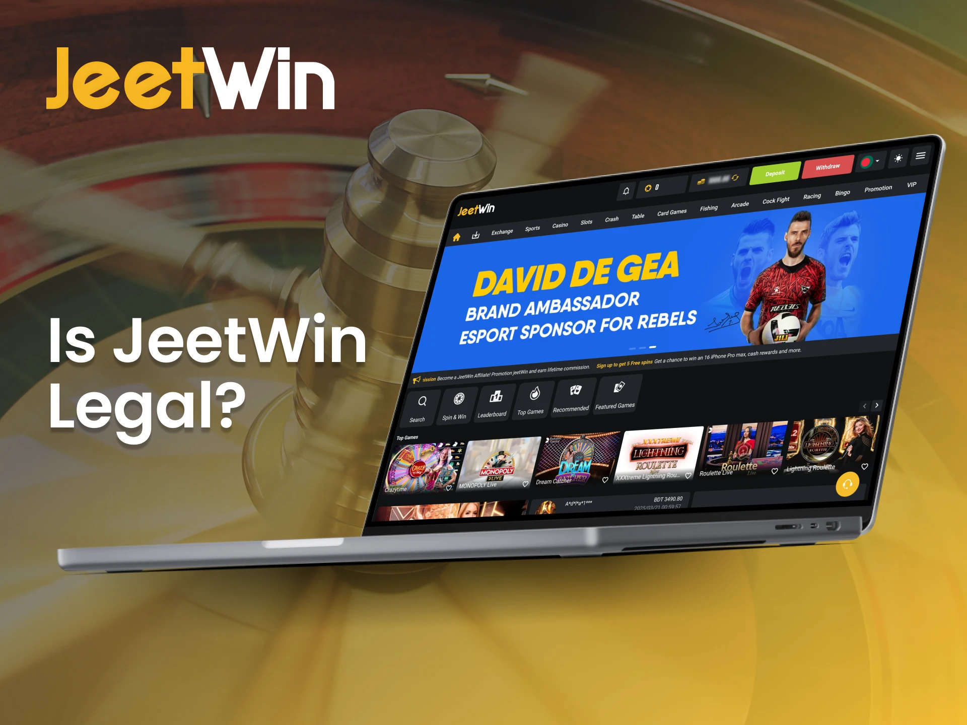 Gamble with safety in mind at JeetWin online casino.