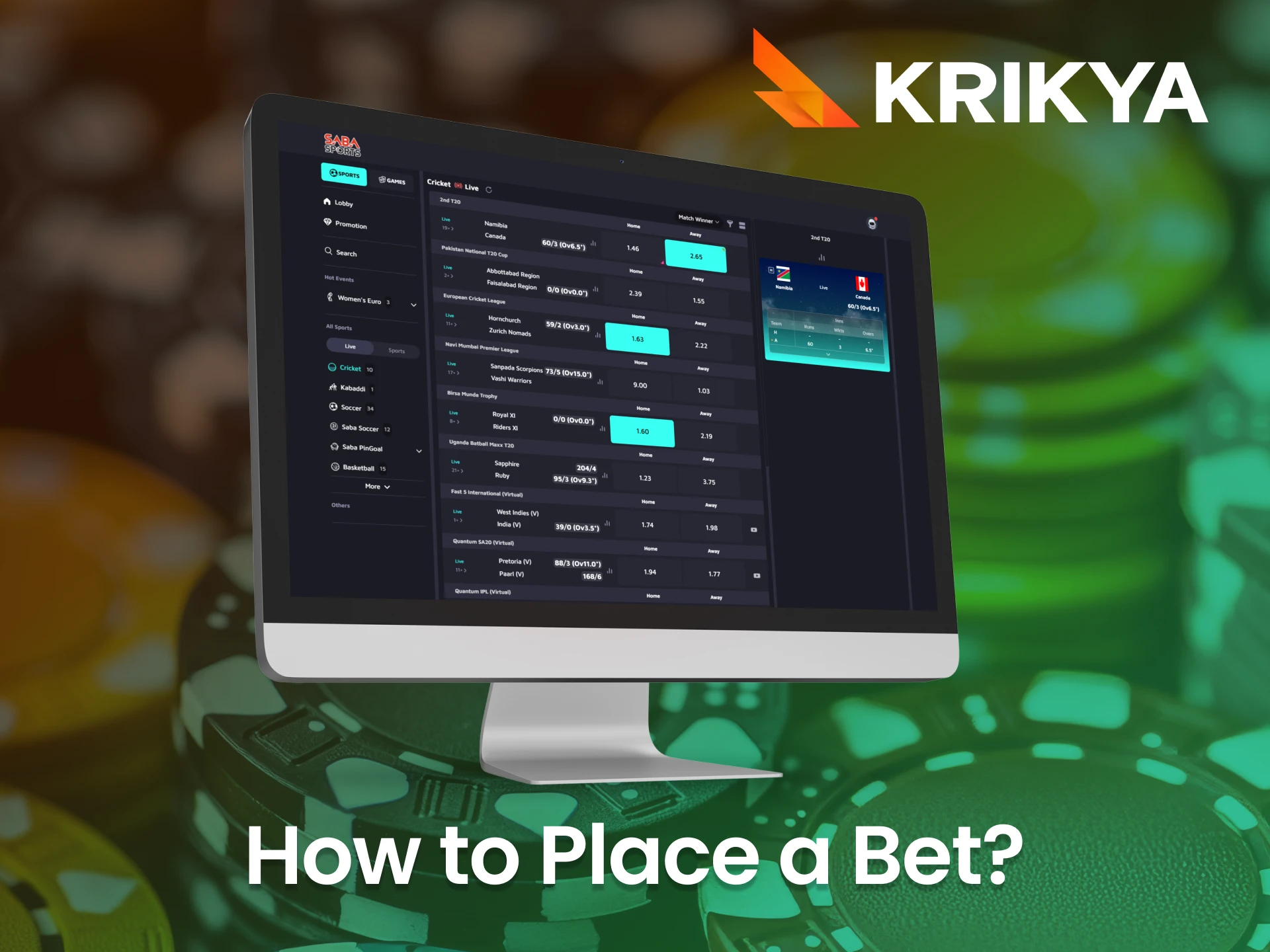 Engage in smooth and easy betting at Krikya online casino.
