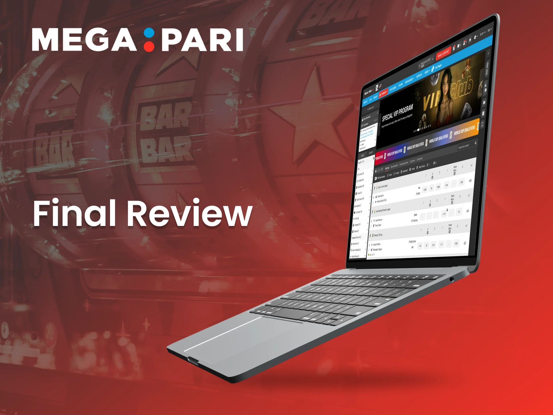 Join the community of winners at Megapari online casino.