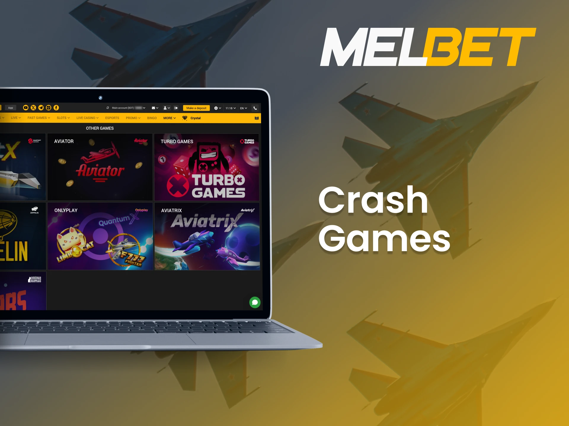 Experience simple rules and adrenaline-pumping fun with crash games at Melbet.