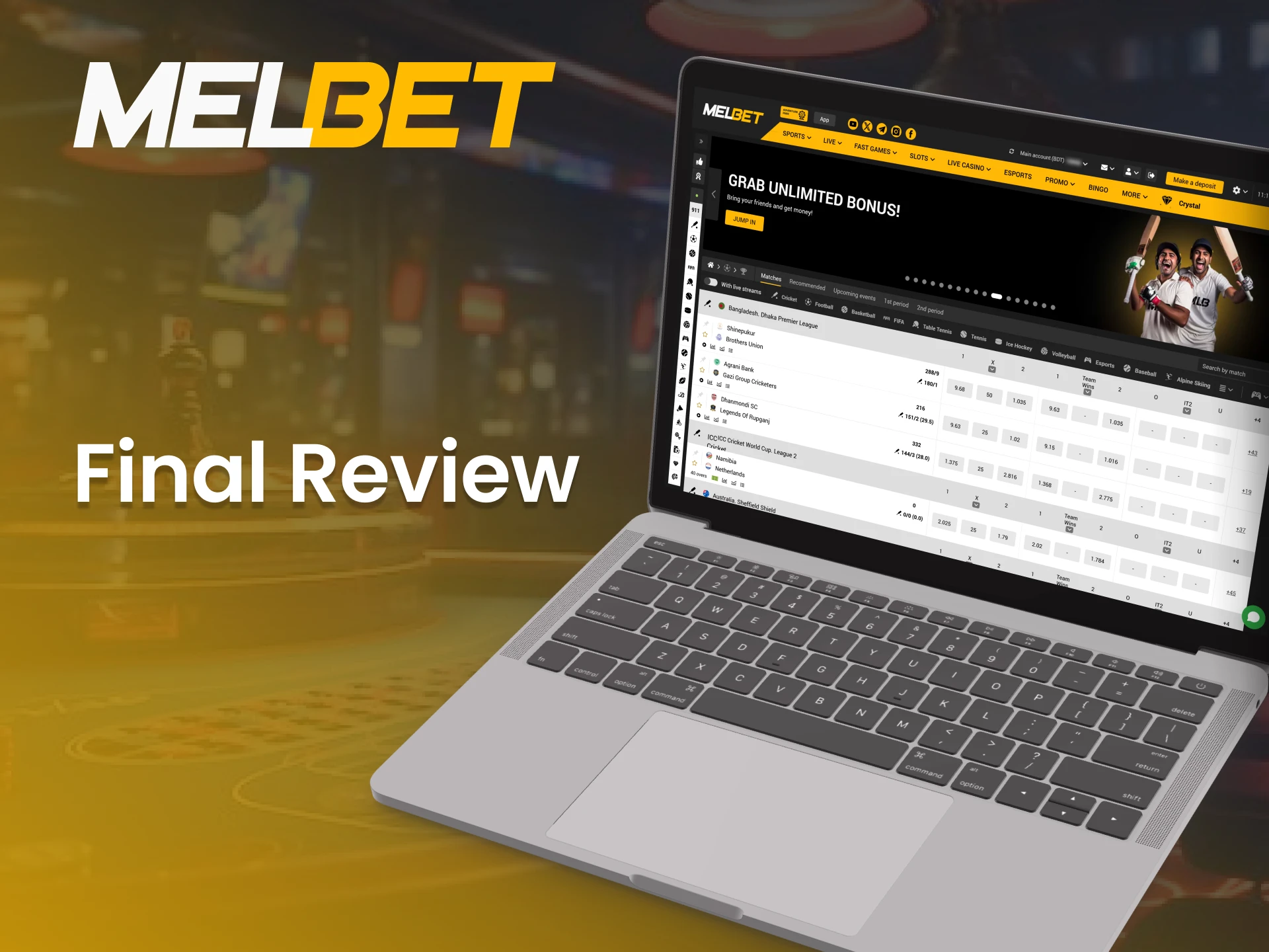 Play online casino games at Melbet and win big.