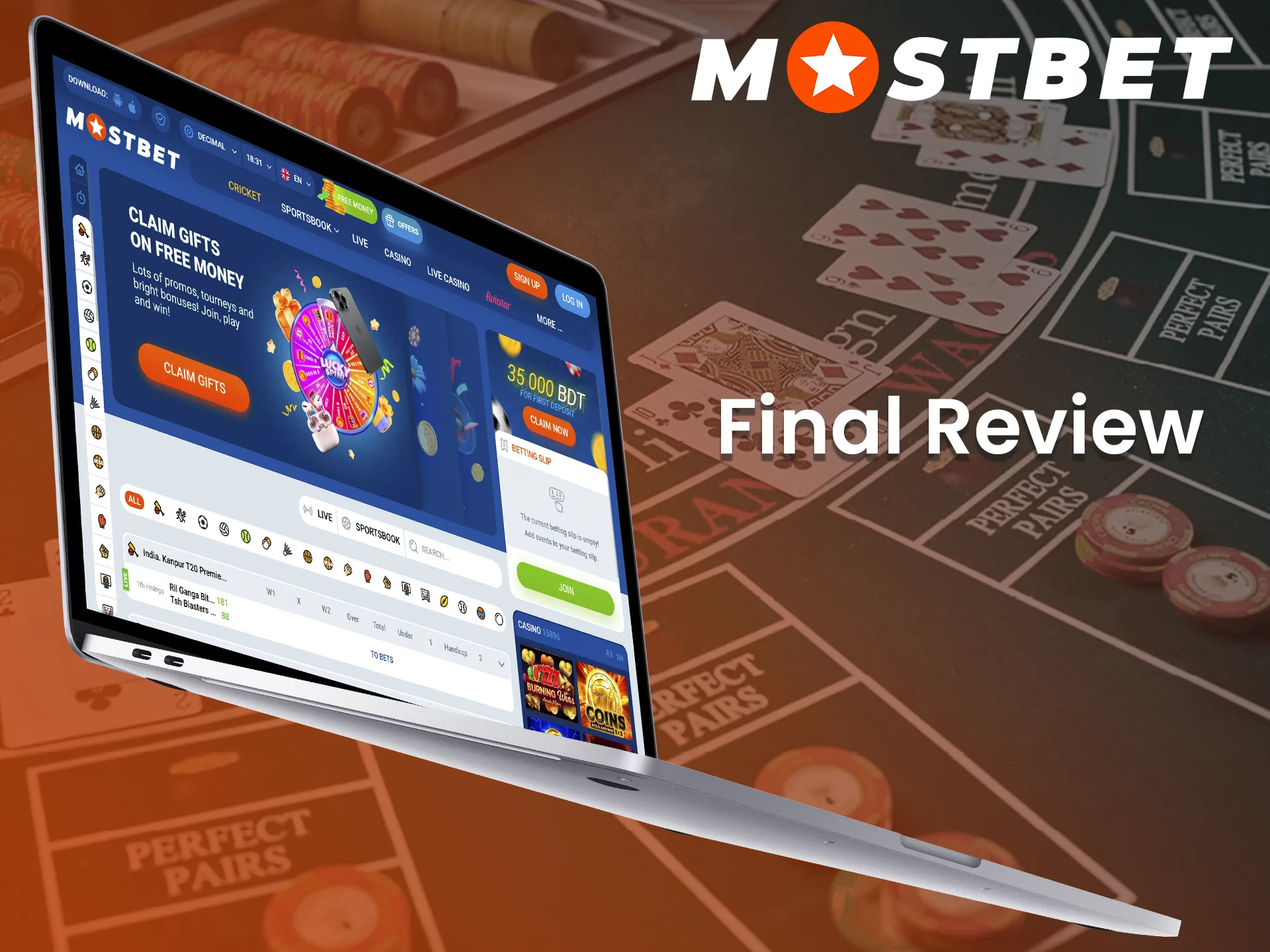 Evaluate a range of casino games and sports betting options at Mostbet.