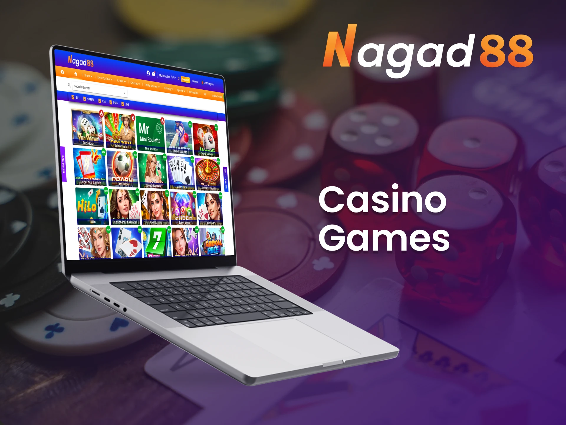Explore a diverse selection of casino games at Nagad88.