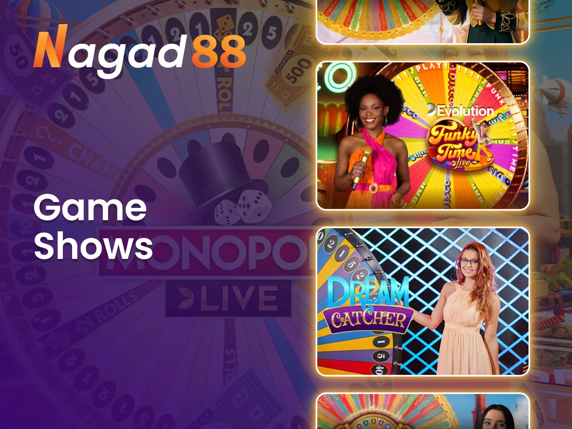 Experience the excitement of game shows at Nagad88.