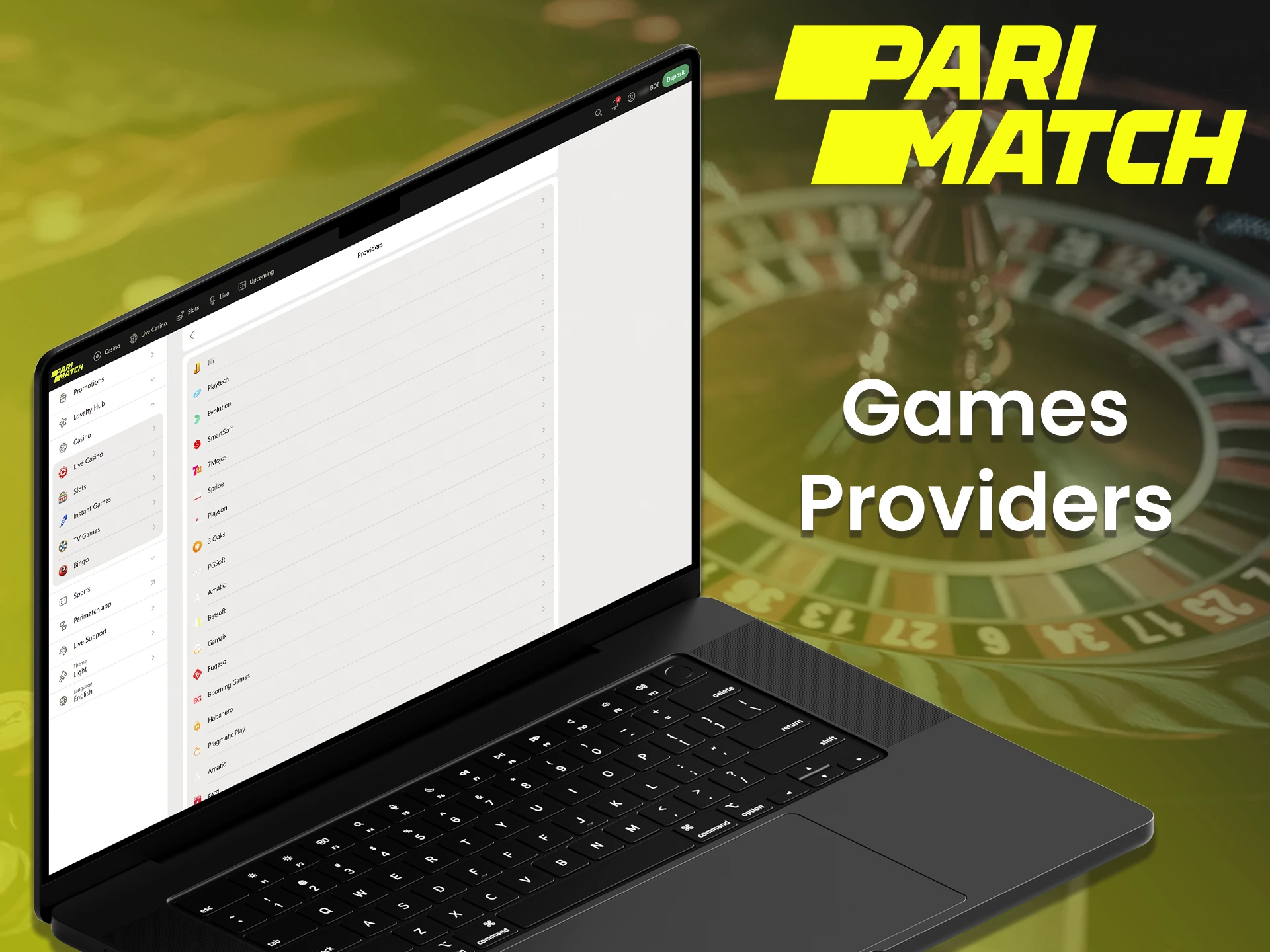 Here are some of the games providers available on Parimatch.