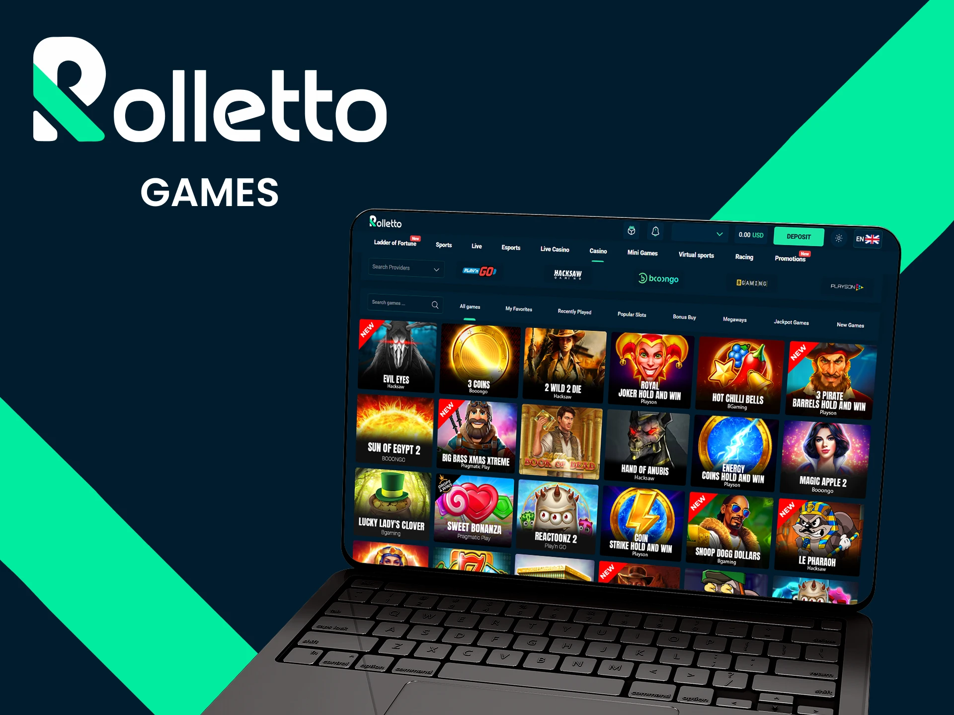 Play Rolletto casino games and win big today.