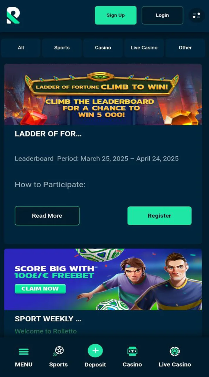 Rolletto bonuses page claim the best rewards now.