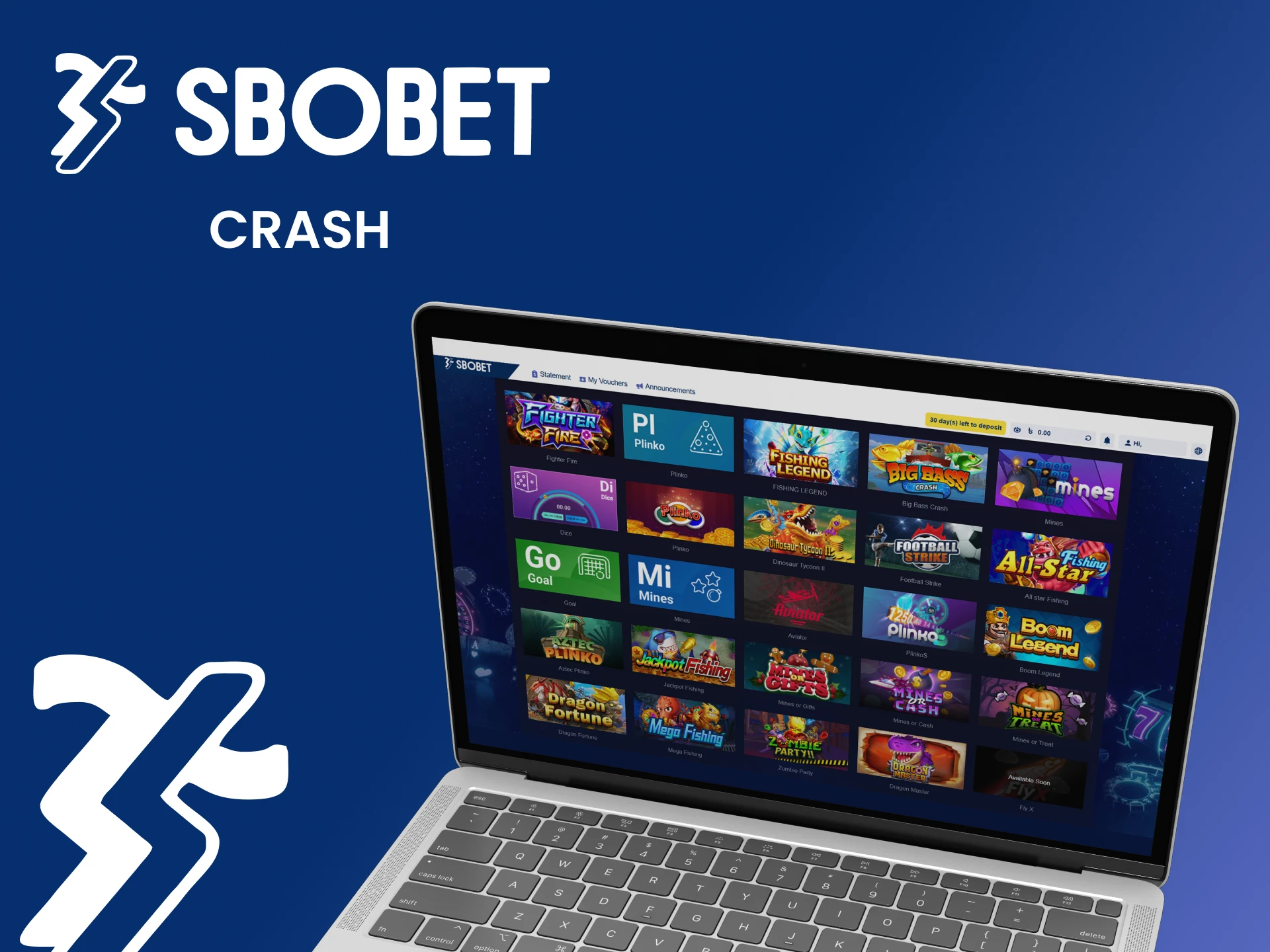 Try your luck with Sbobet crash games and win big.