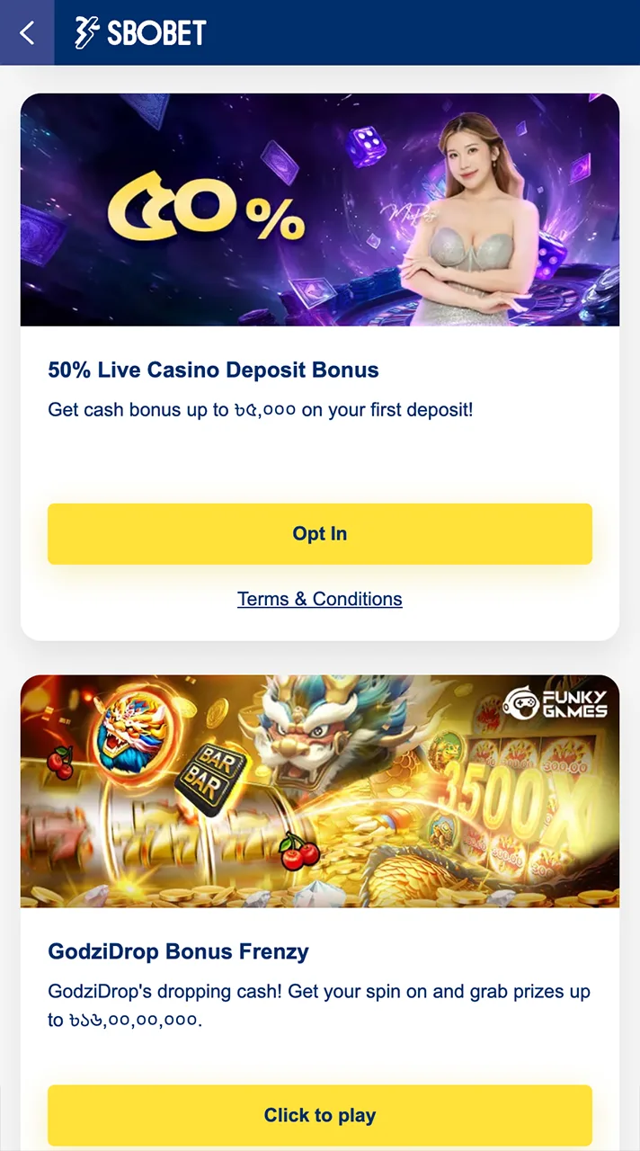 Sbobet bonuses page claim the best offers now.