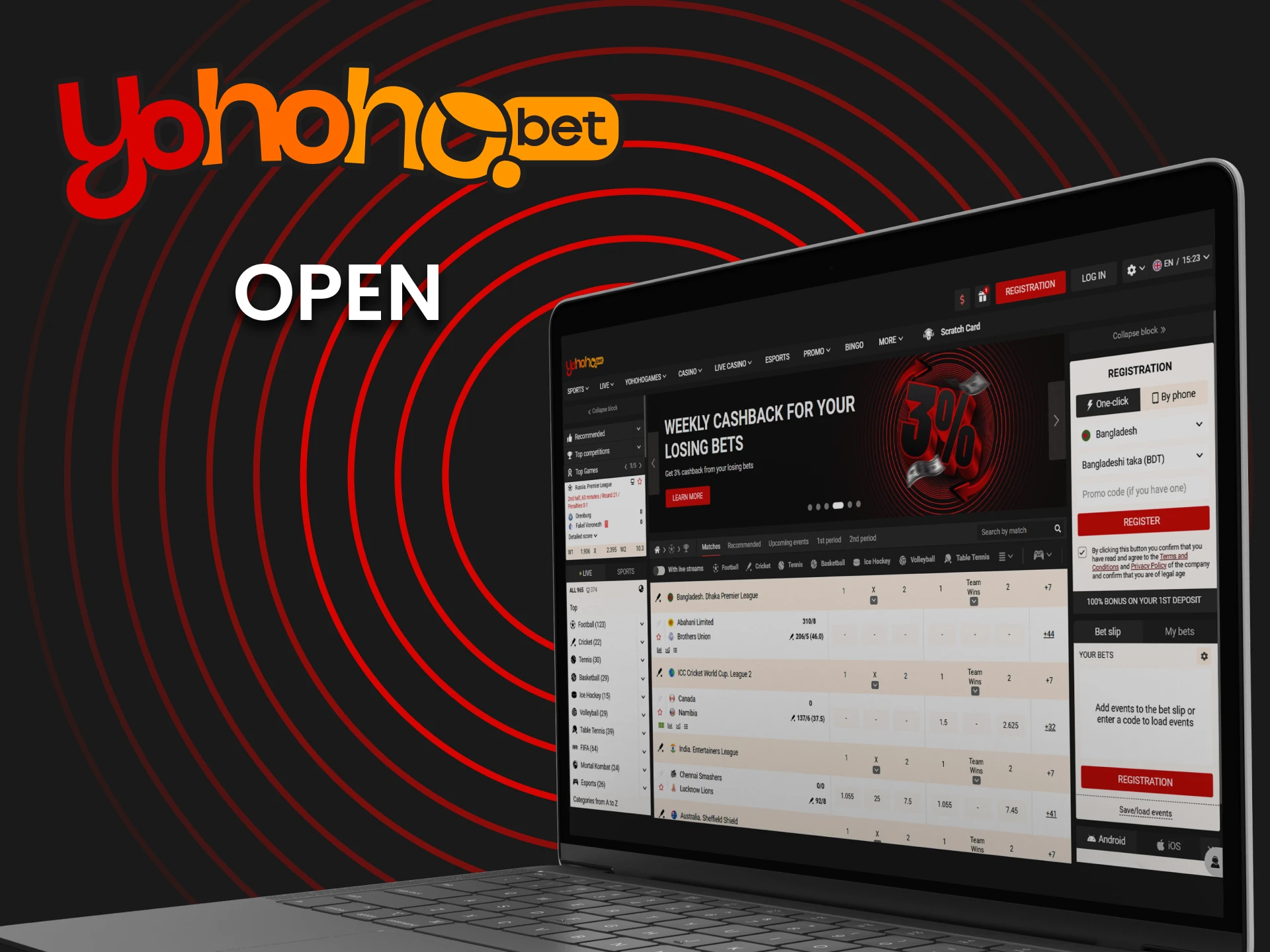 Open Yohoho Bet and start your journey.