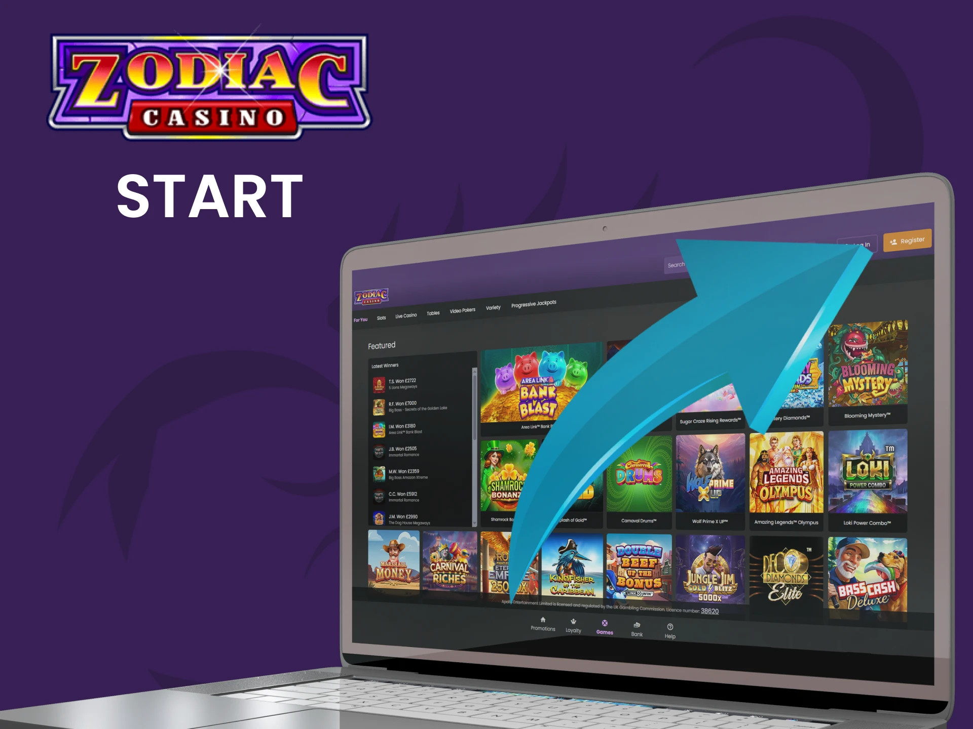 Begin registration and create your account at Zodiac.