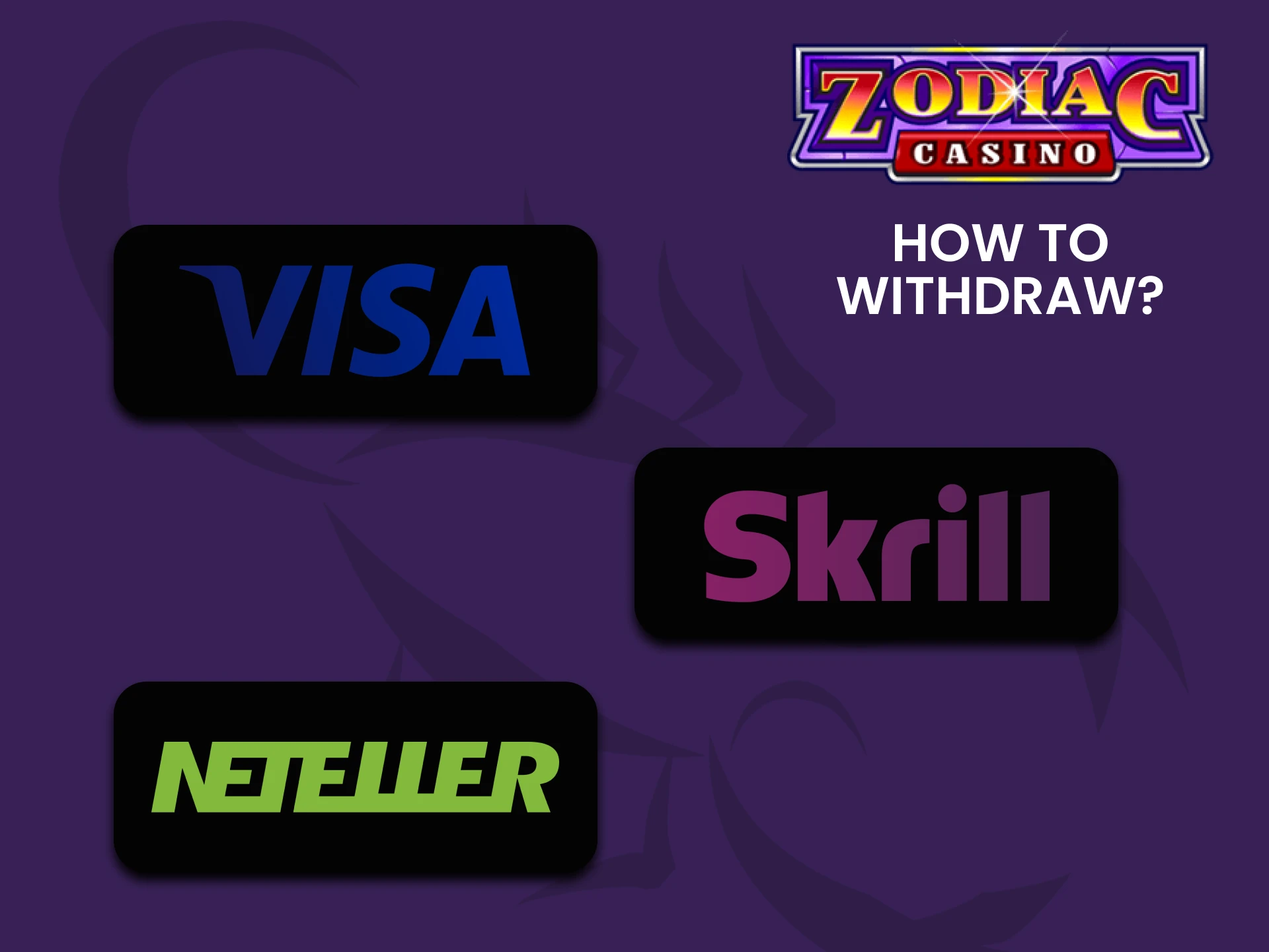 Find out how to withdraw your winnings at Zodiac casino easily.