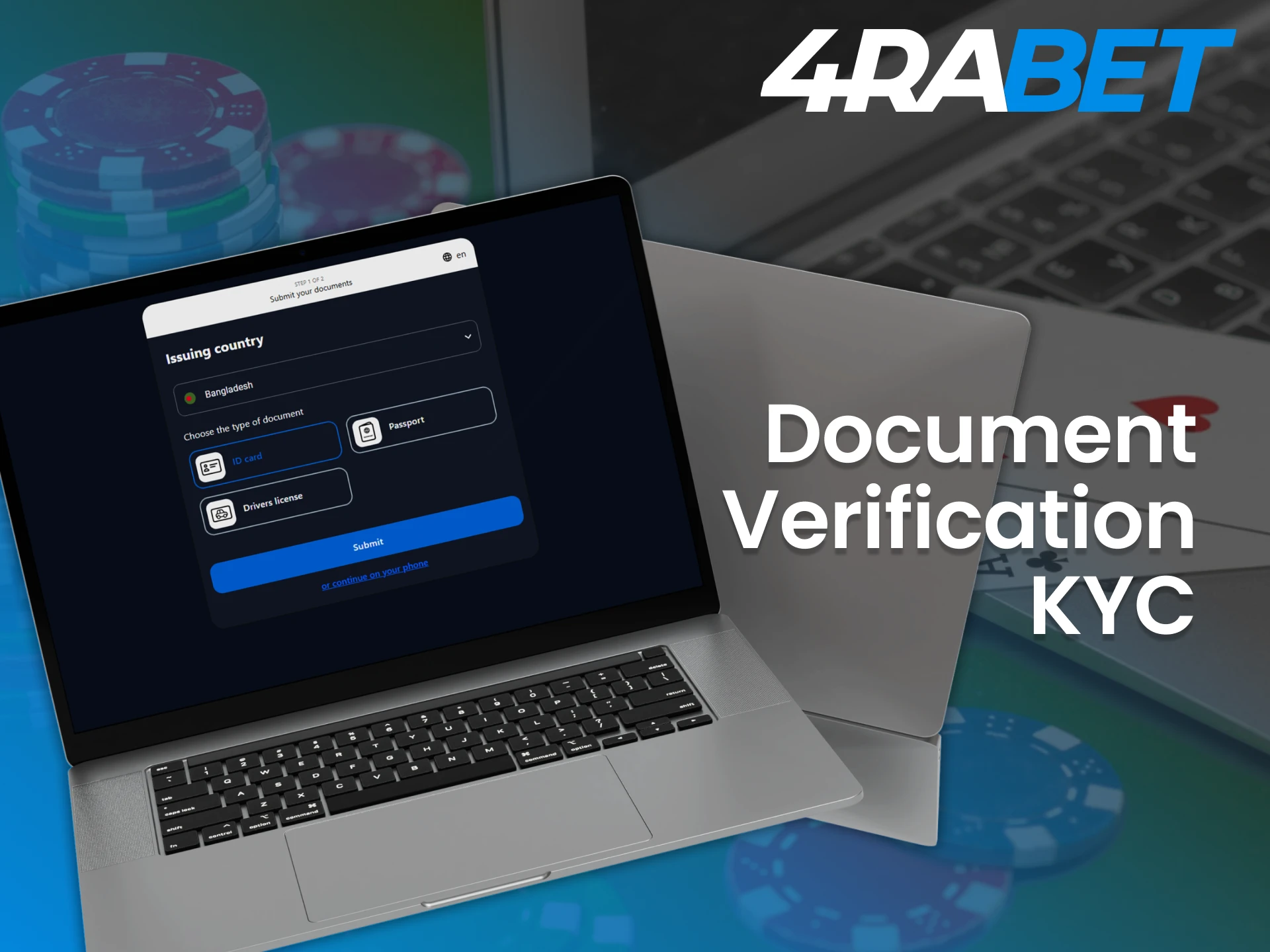 Complete verification to secure your funds and enable quick payouts from 4Rabet.