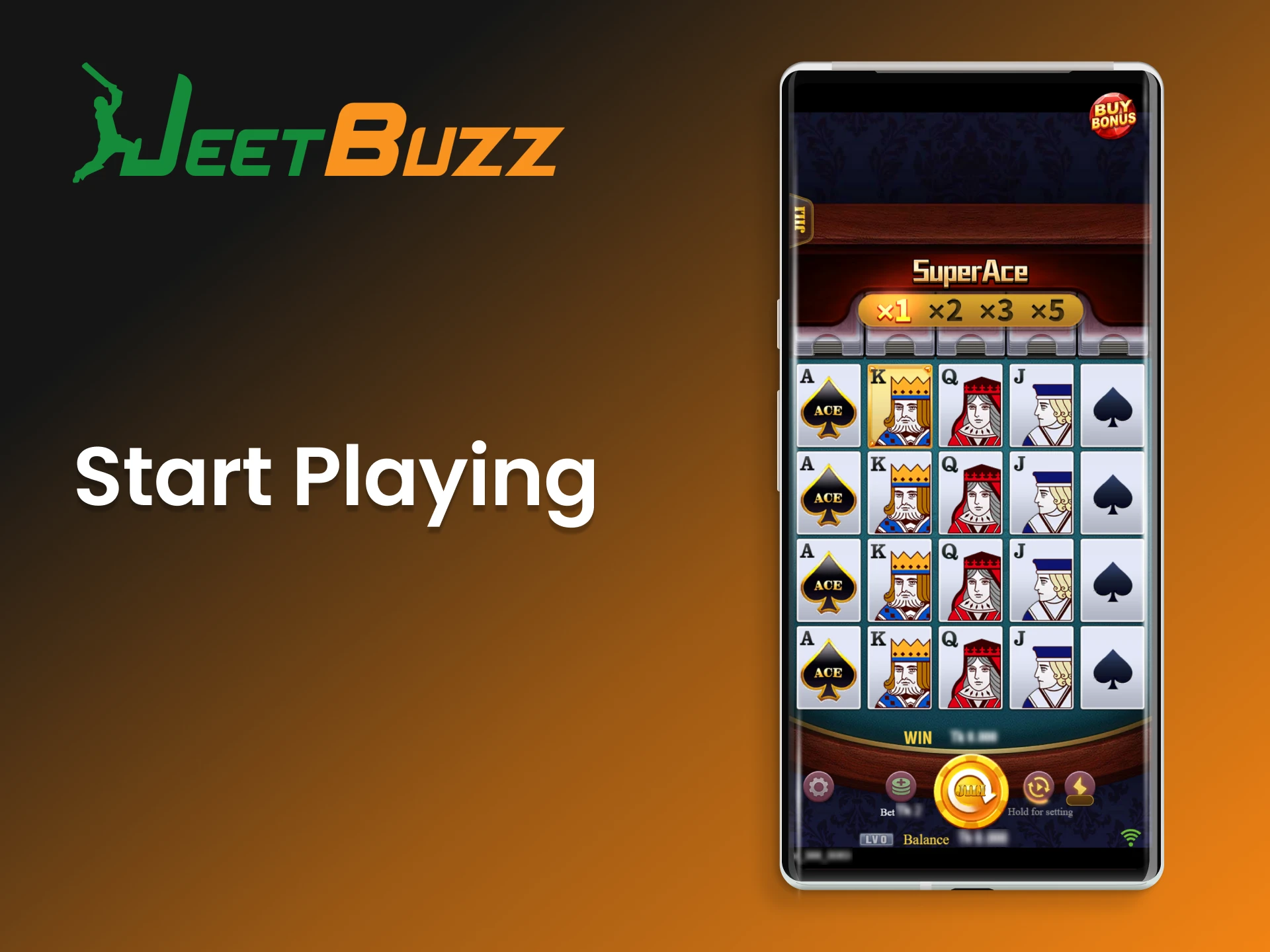 Start playing your favorite games using the JeetBuzz Android app.