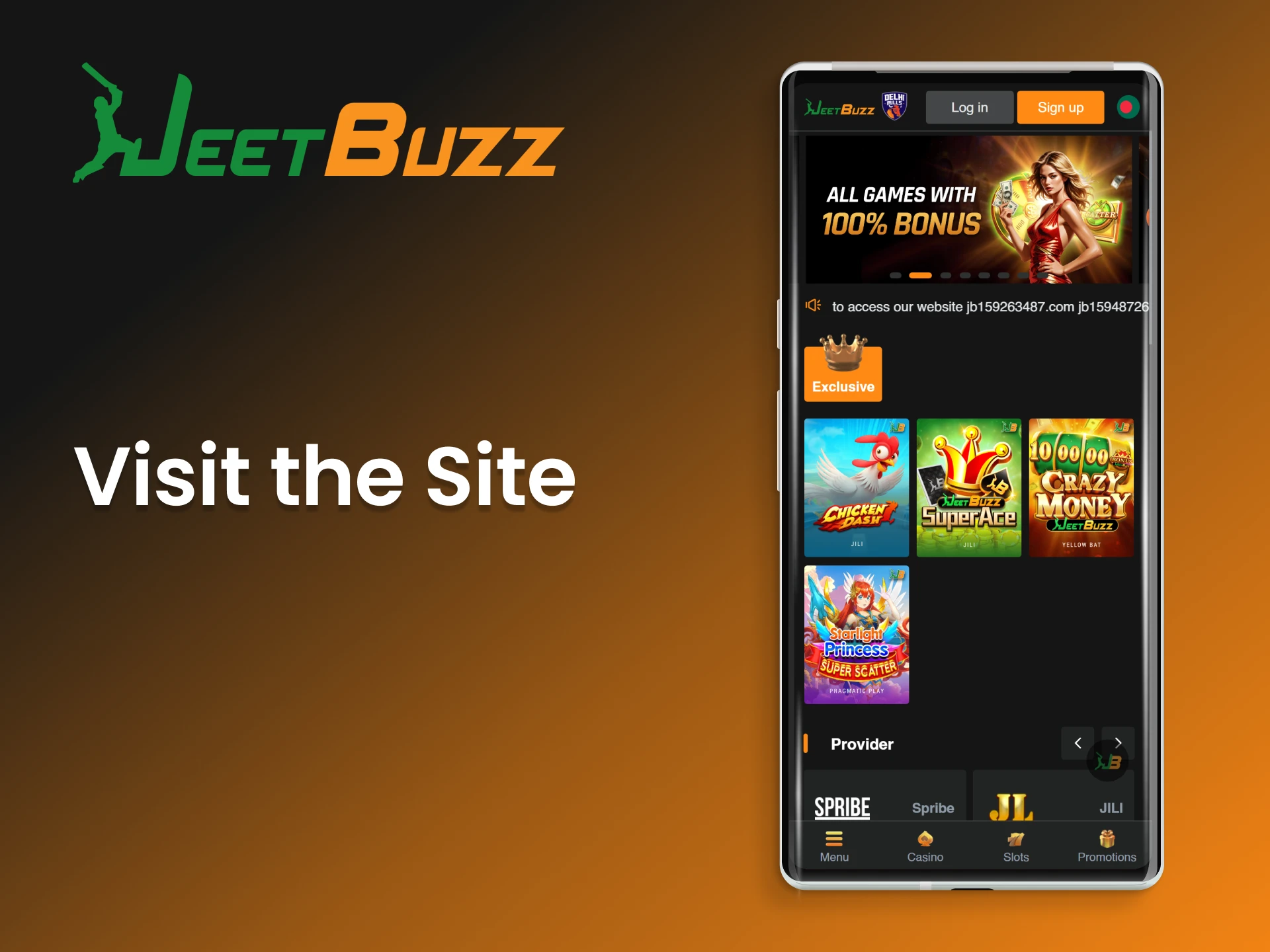 Visit the site of JeetBuzz to begin the process of downloading the Android app.