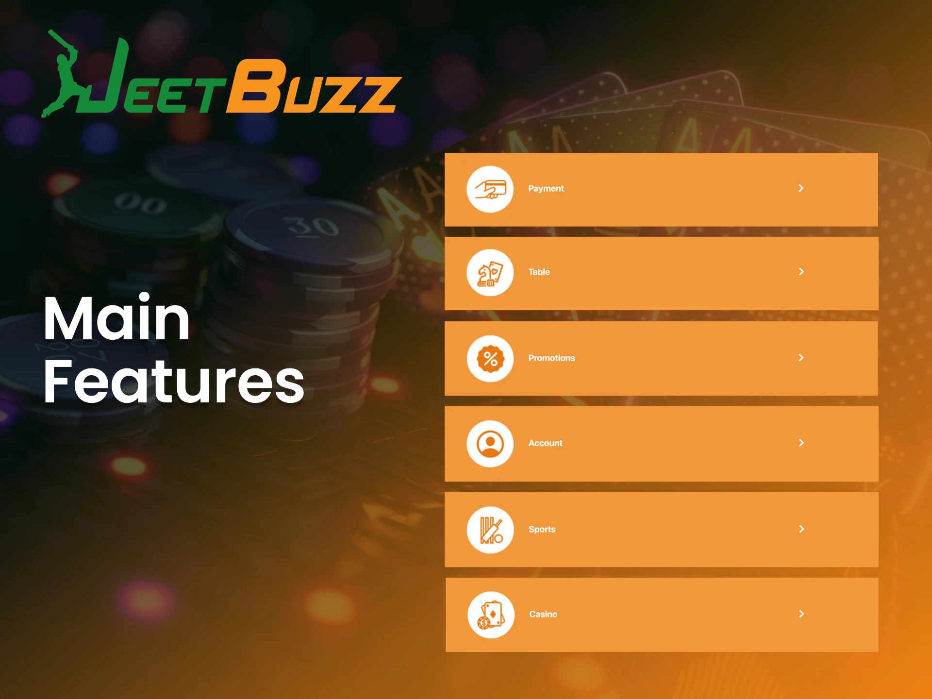 Explore the main features of the JeetBuzz app and enhance your mobile betting experience.