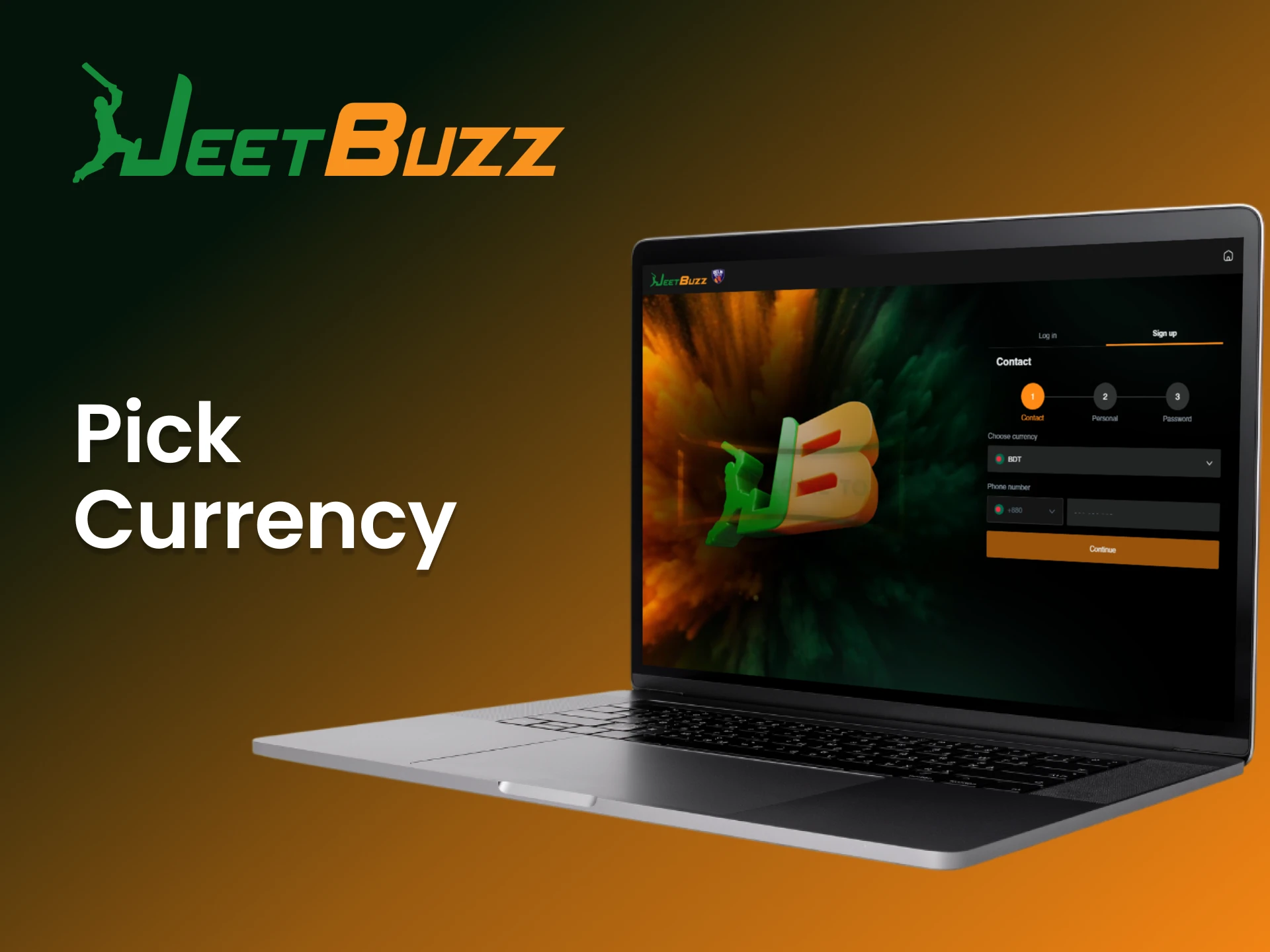 Select your currency during the JeetBuzz registration process to proceed.