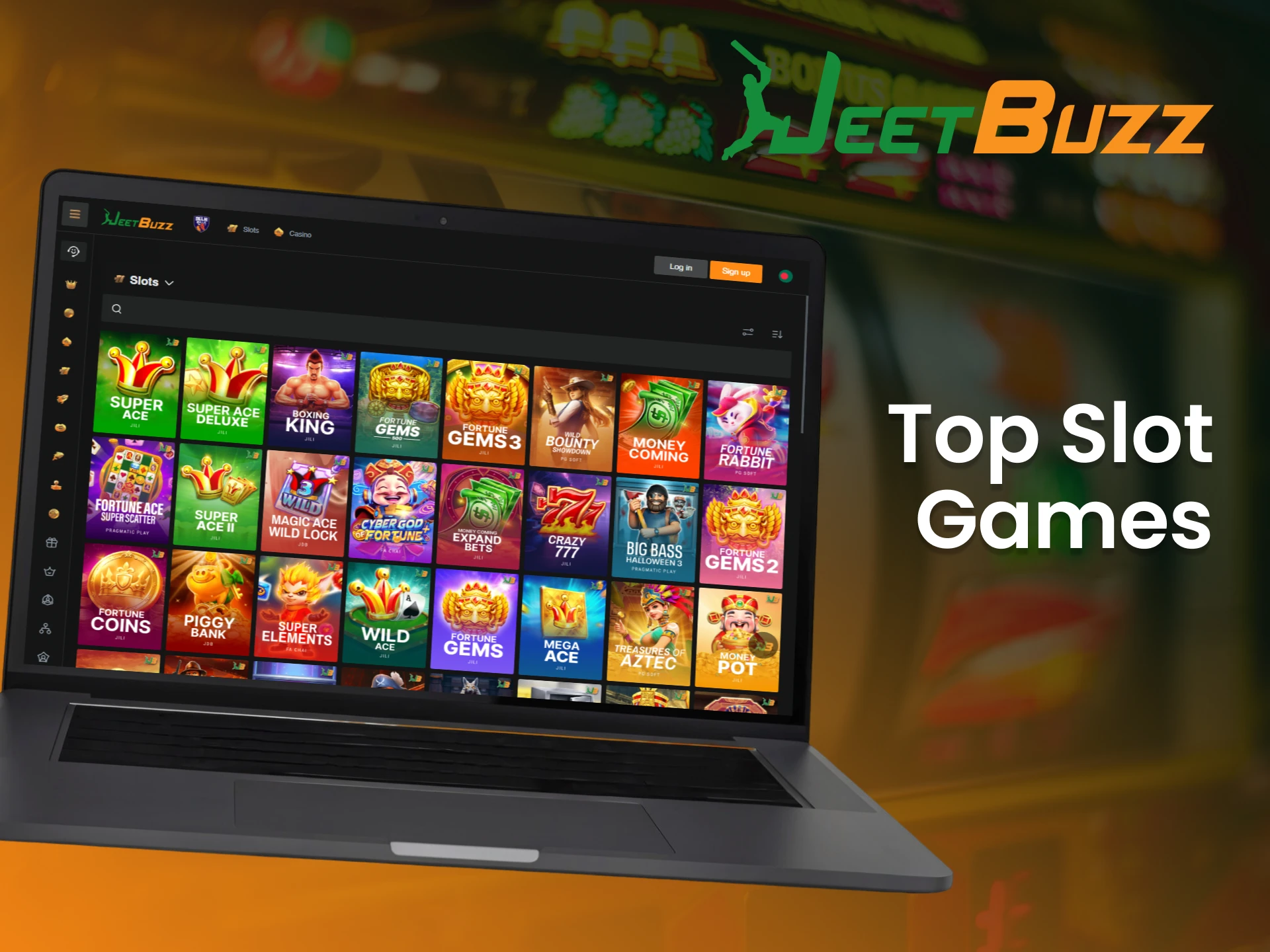 Spin the reels of the top slot games available at JeetBuzz for big jackpots.