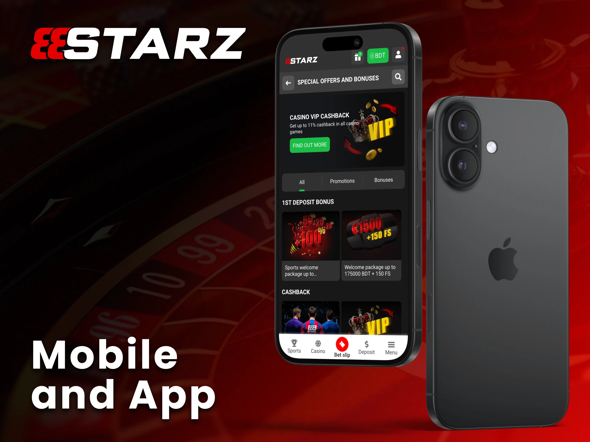 888starz app offers the same bonuses as the desktop version.