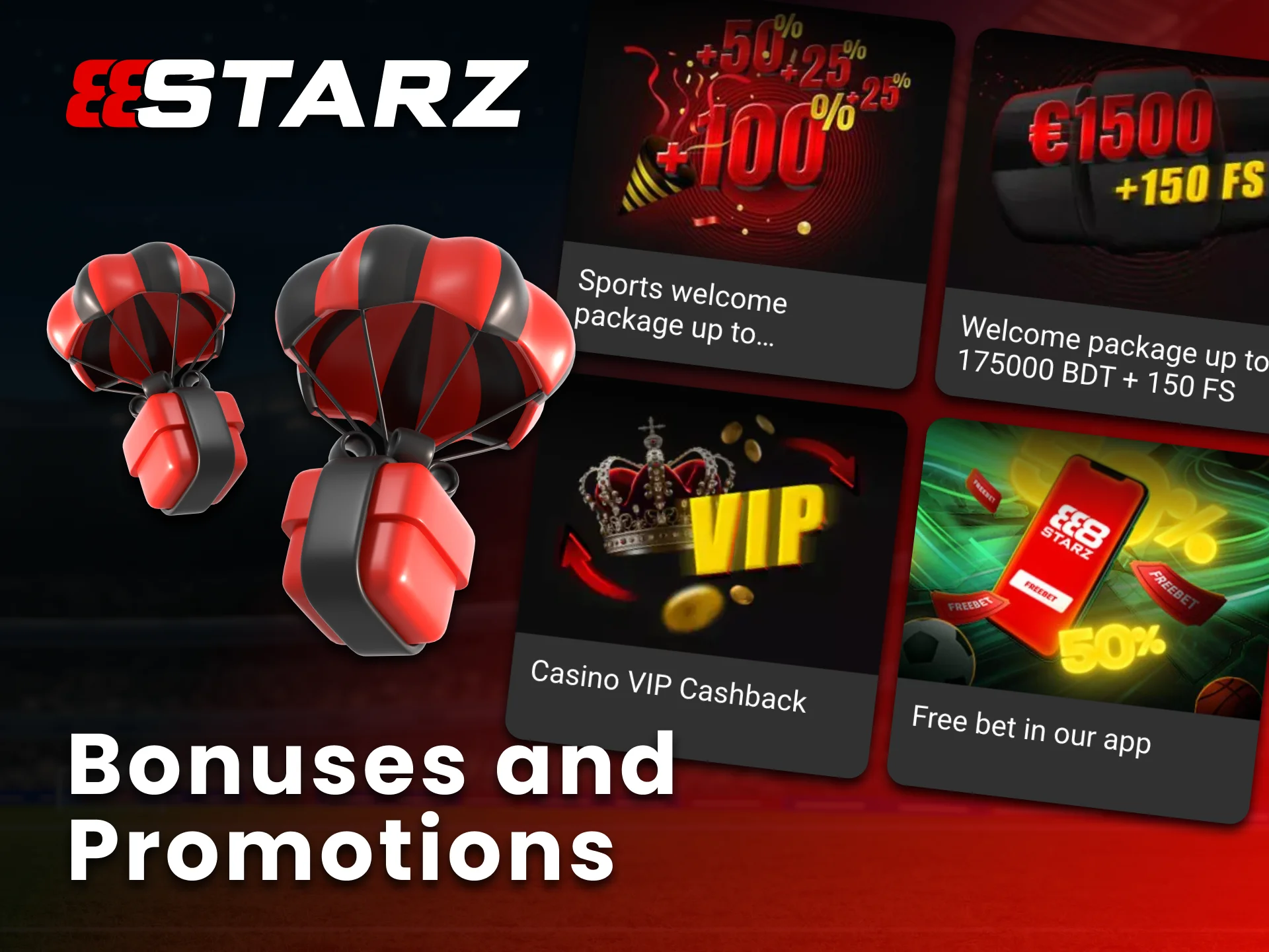 888Starz app gives access to all promotions and bonuses.