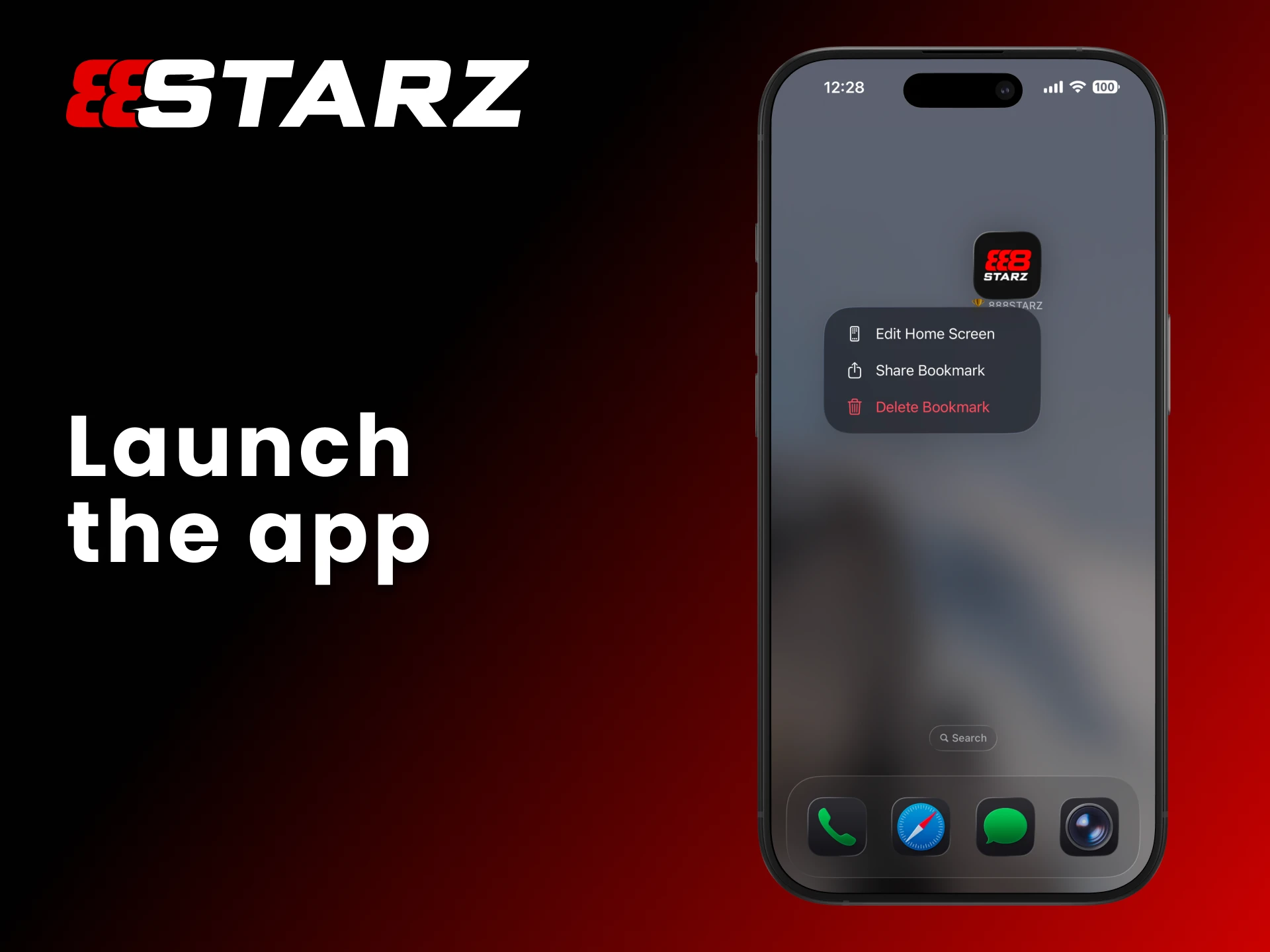 Launch the 888Starz app on your iOS device.