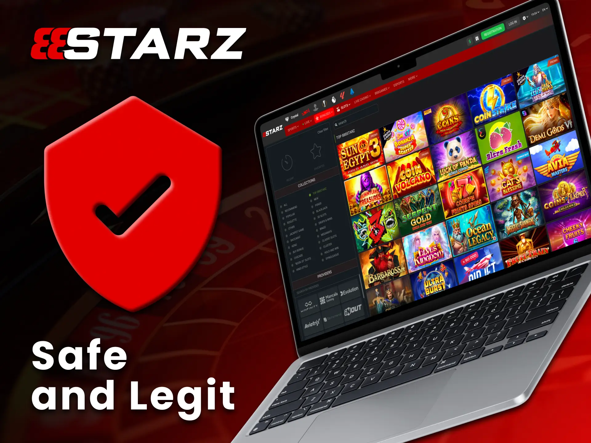888Starz platform operates legally under a Curacao licence.